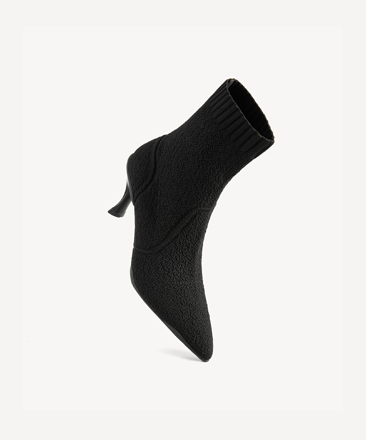 Minimalist Pointed Toe Stiletto Ankle Boots#color_black