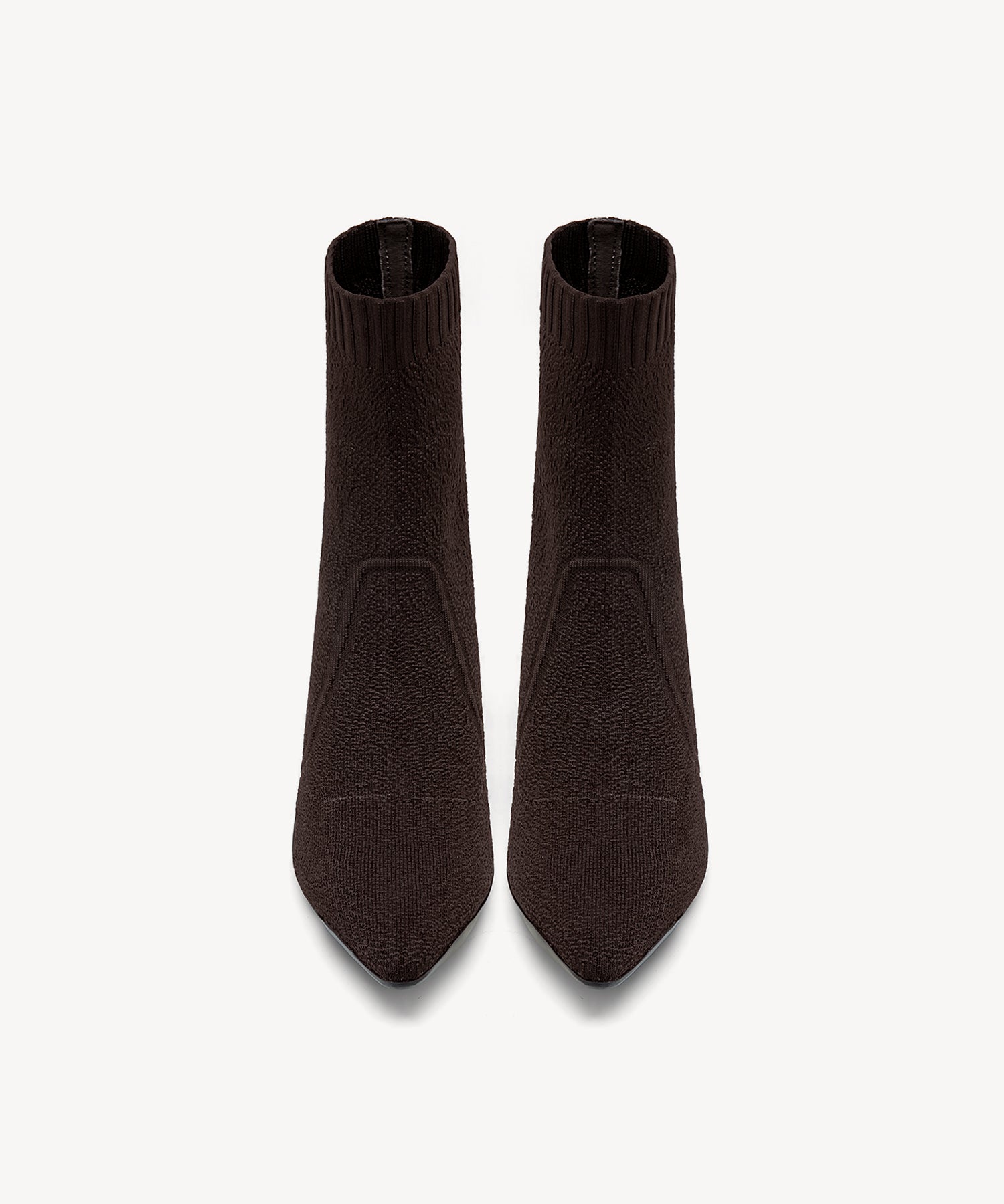 Minimalist Pointed Toe Stiletto Ankle Boots#color_coffee