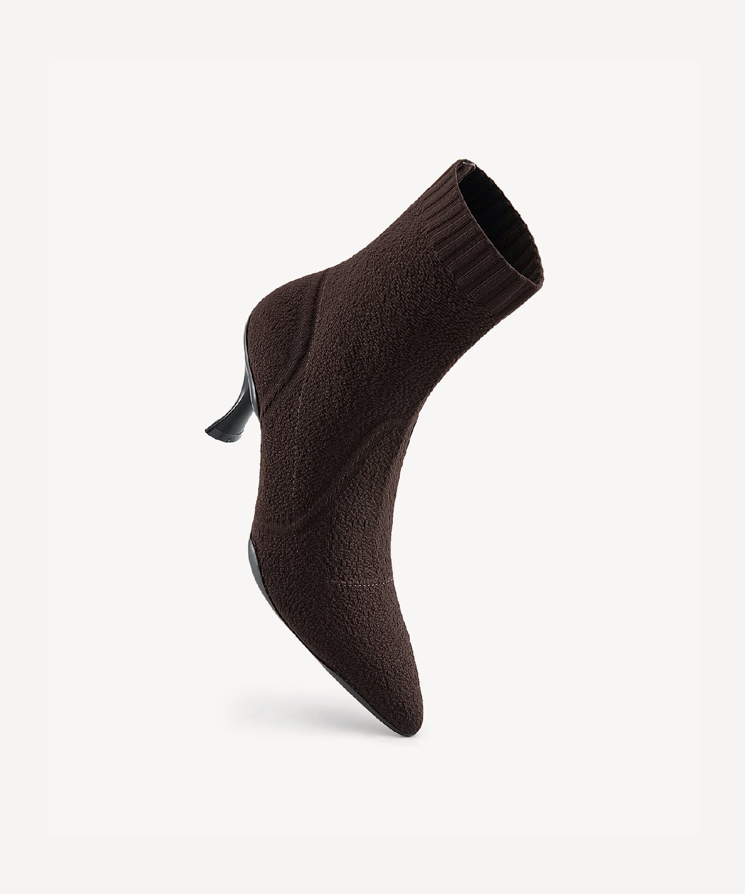 Minimalist Pointed Toe Stiletto Ankle Boots#color_coffee