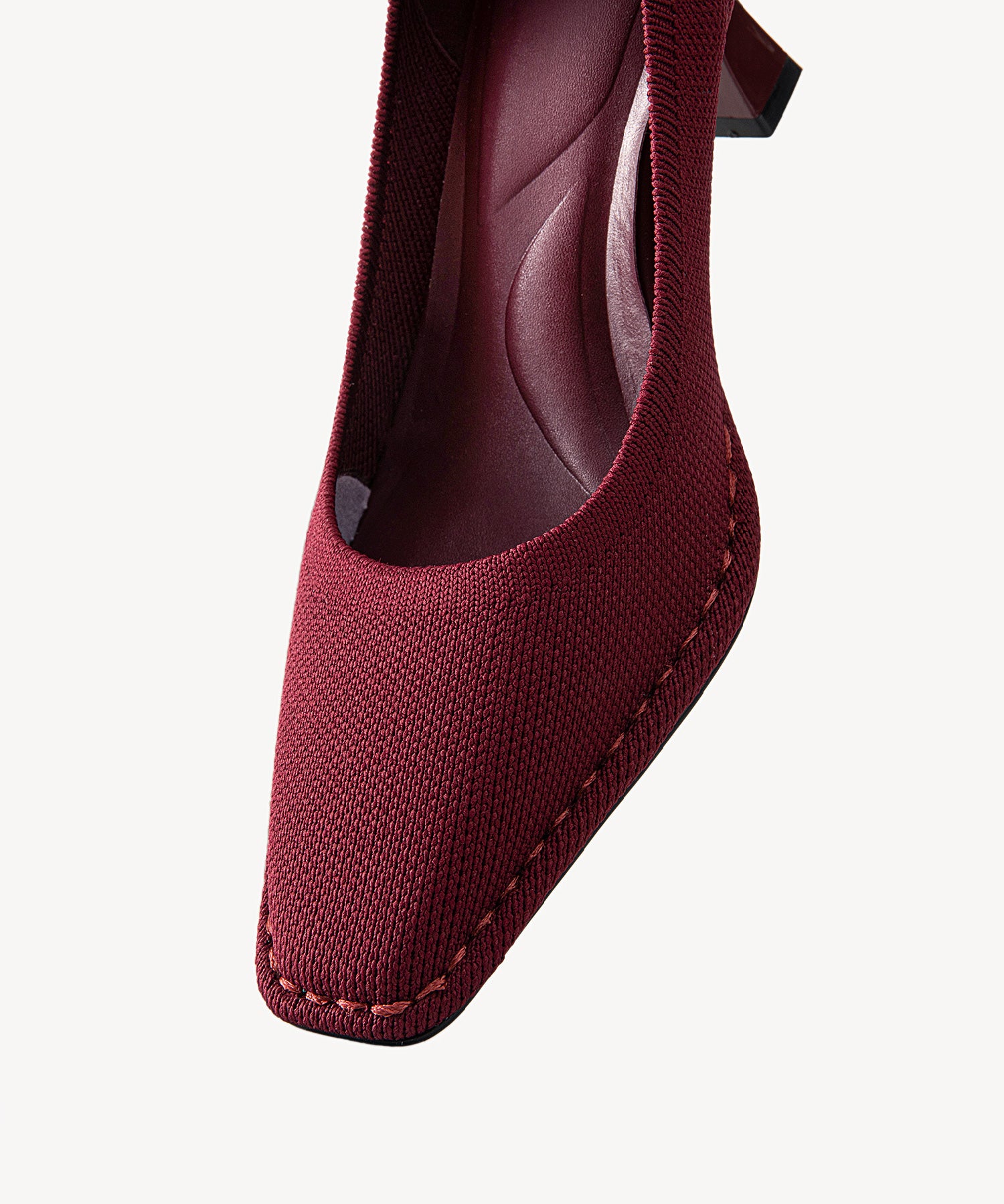 CommuteEase Solid Color Stiletto Pumps#color_burgundy