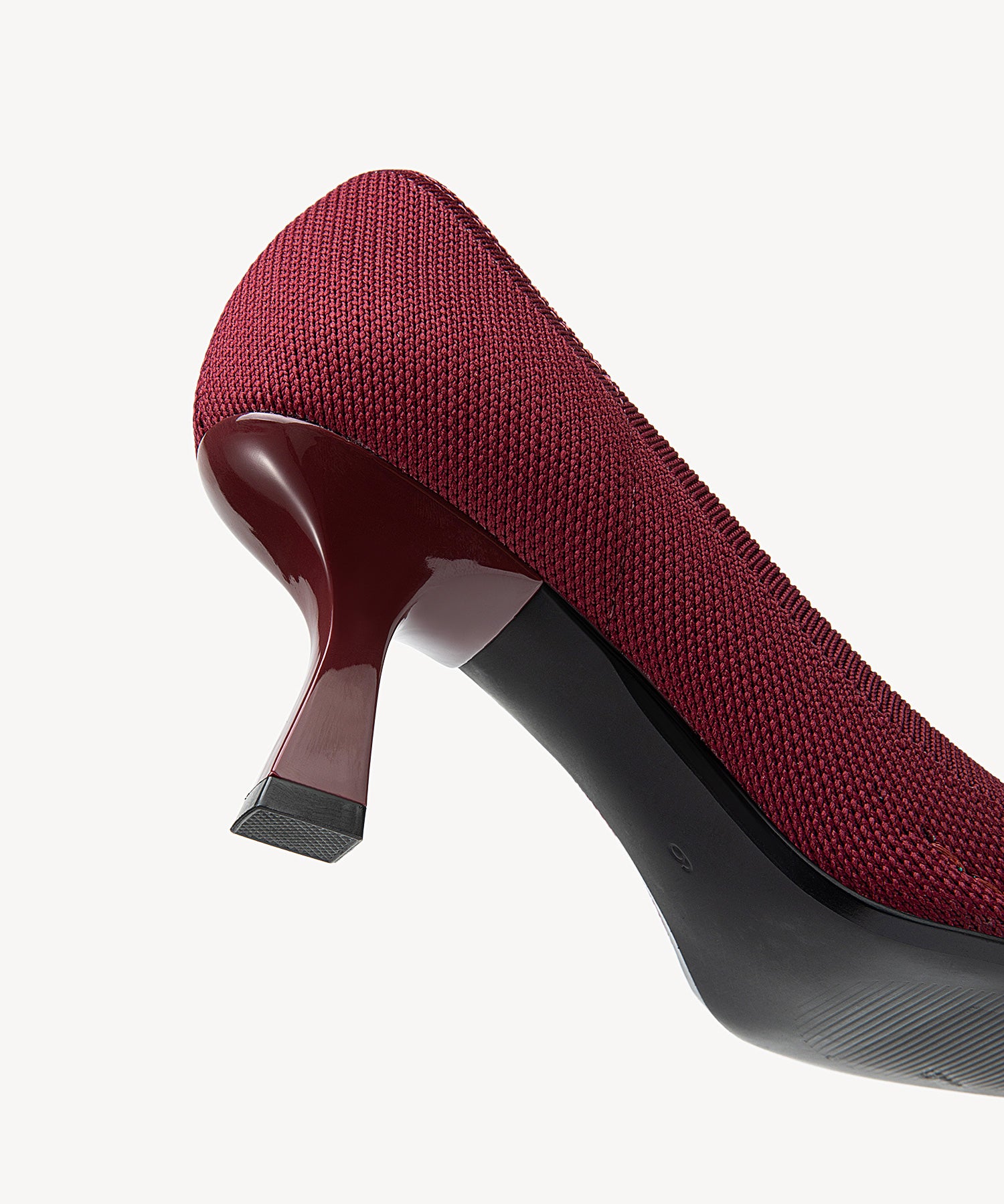 CommuteEase Solid Color Stiletto Pumps#color_burgundy