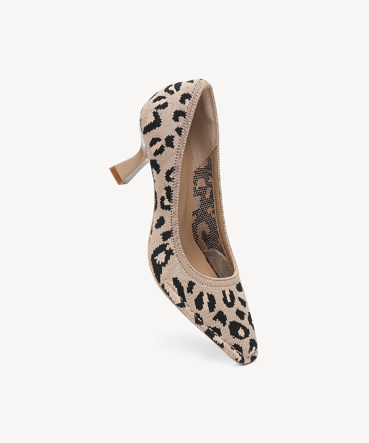 CommuteEase Solid Color Stiletto Pumps#color_leopard