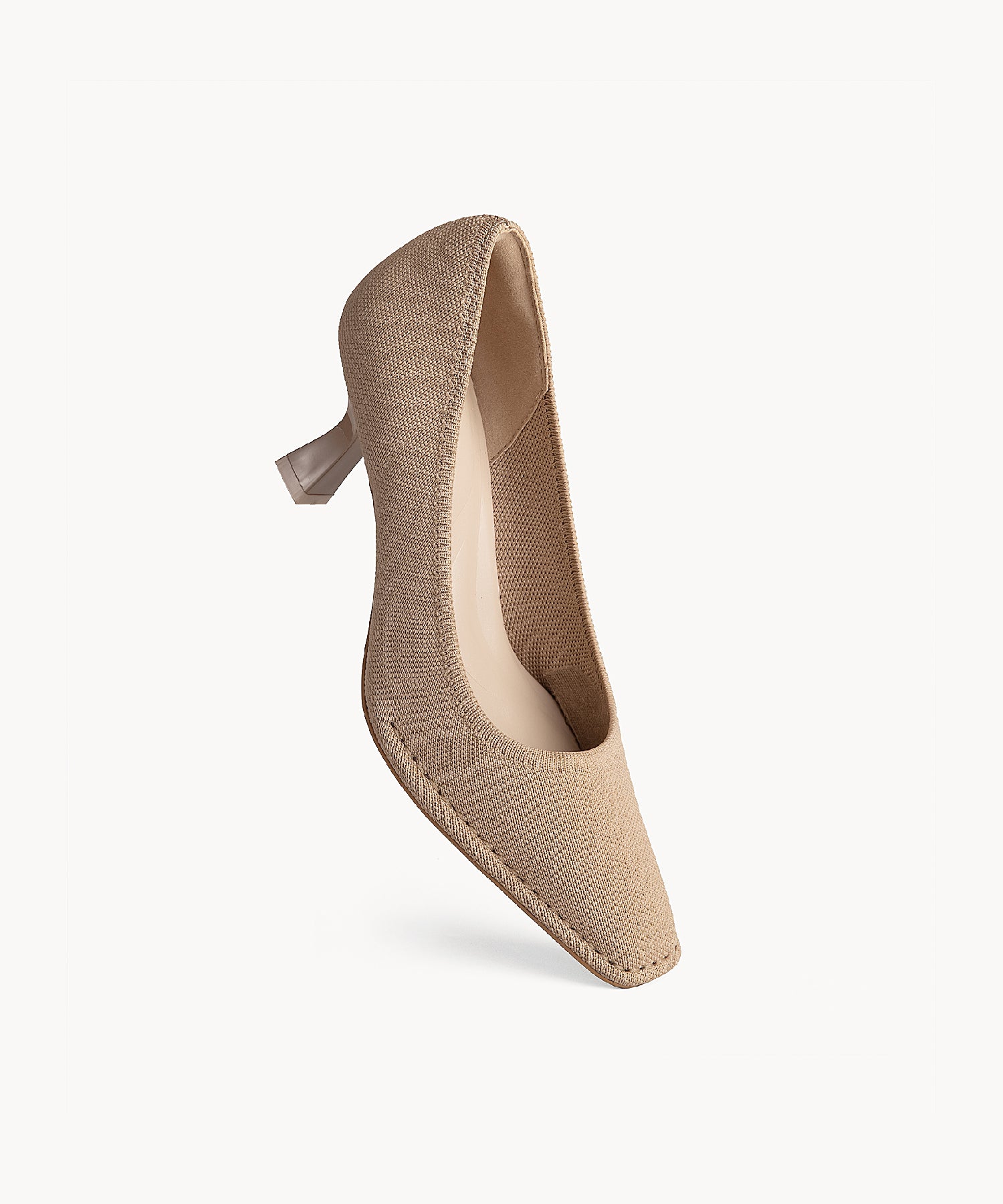 CommuteEase Solid Color Stiletto Pumps#color_apricot