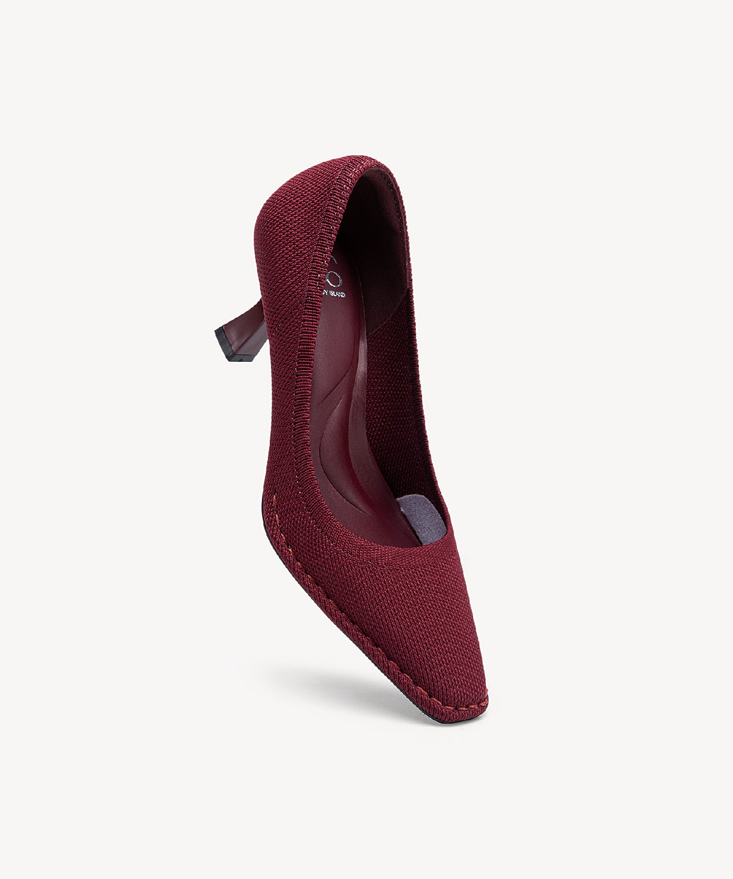 CommuteEase Solid Color Stiletto Pumps#color_burgundy