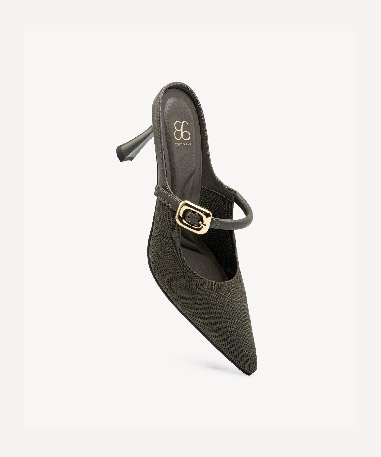 GraceLithe Pointed Toe Heeled Mules#color_dark green