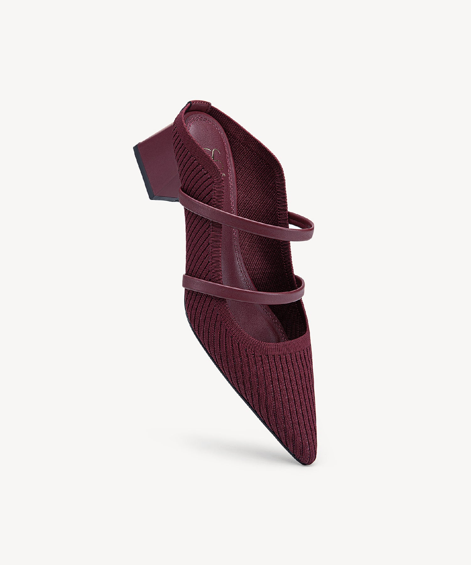 SoftWave Cut Out Block Heeled Mules COSY ISLAND #color_burgundy