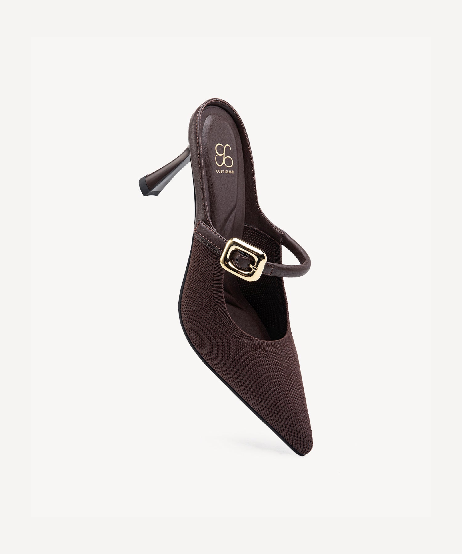 GraceLithe Pointed Toe Heeled Mules#color_coffee