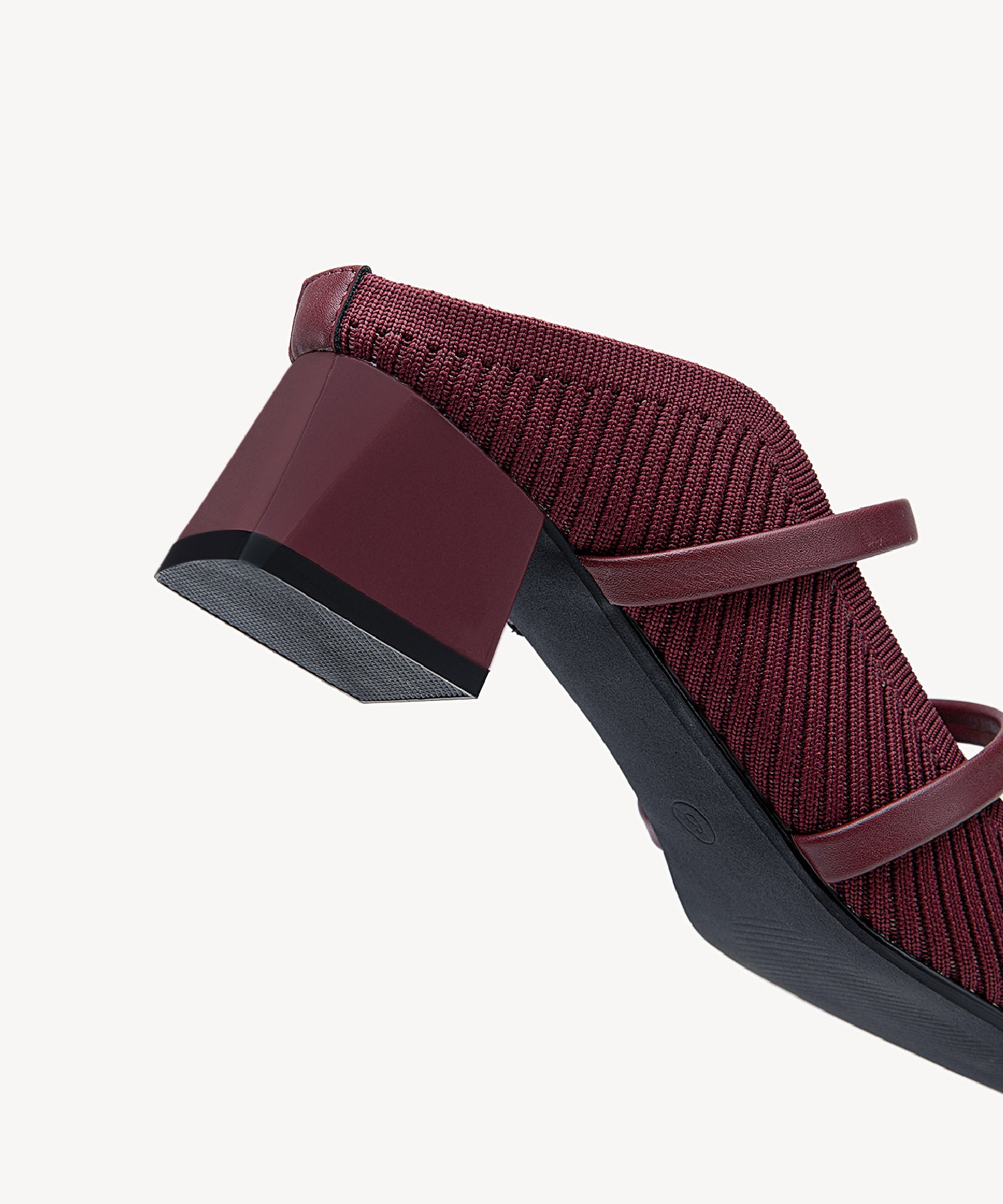 SoftWave Cut Out Block Heeled Mules COSY ISLAND #color_burgundy