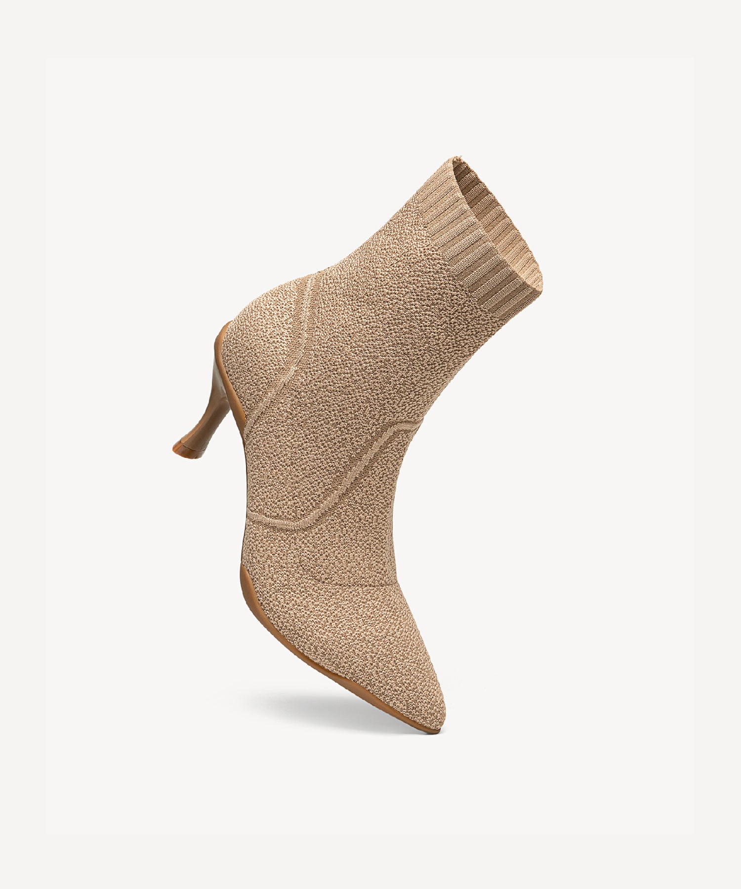 Minimalist Pointed Toe Stiletto Ankle Boots#color_apricot