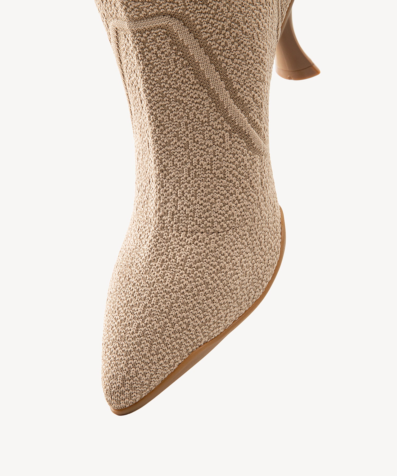 Minimalist Pointed Toe Stiletto Ankle Boots#color_apricot