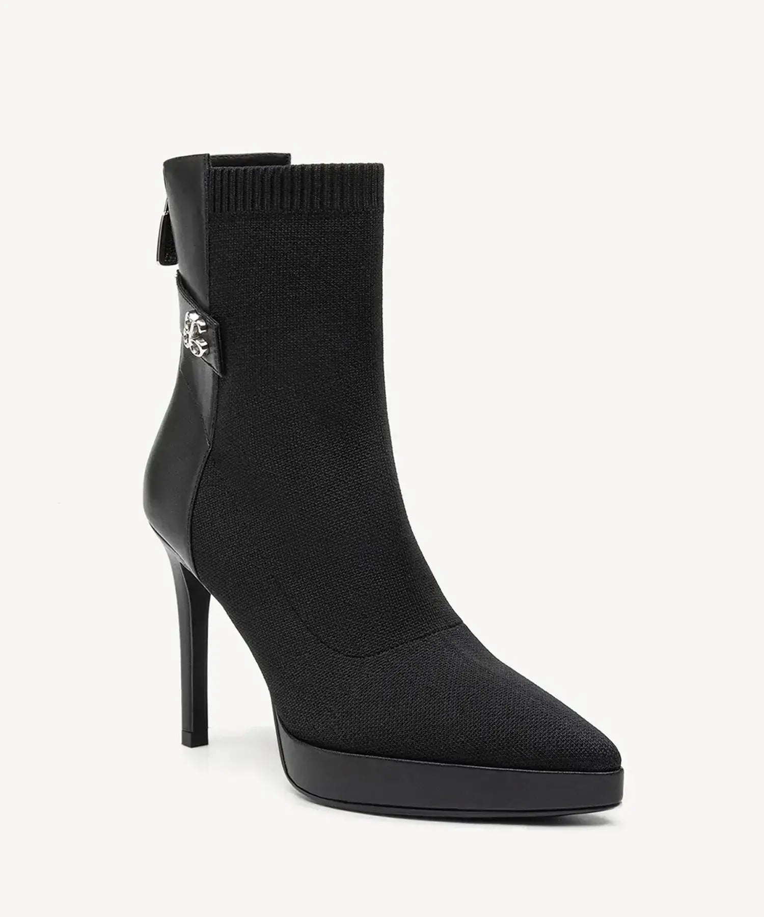 Sexy Pointed Toe Soles Ankle Boots #color_velvet black