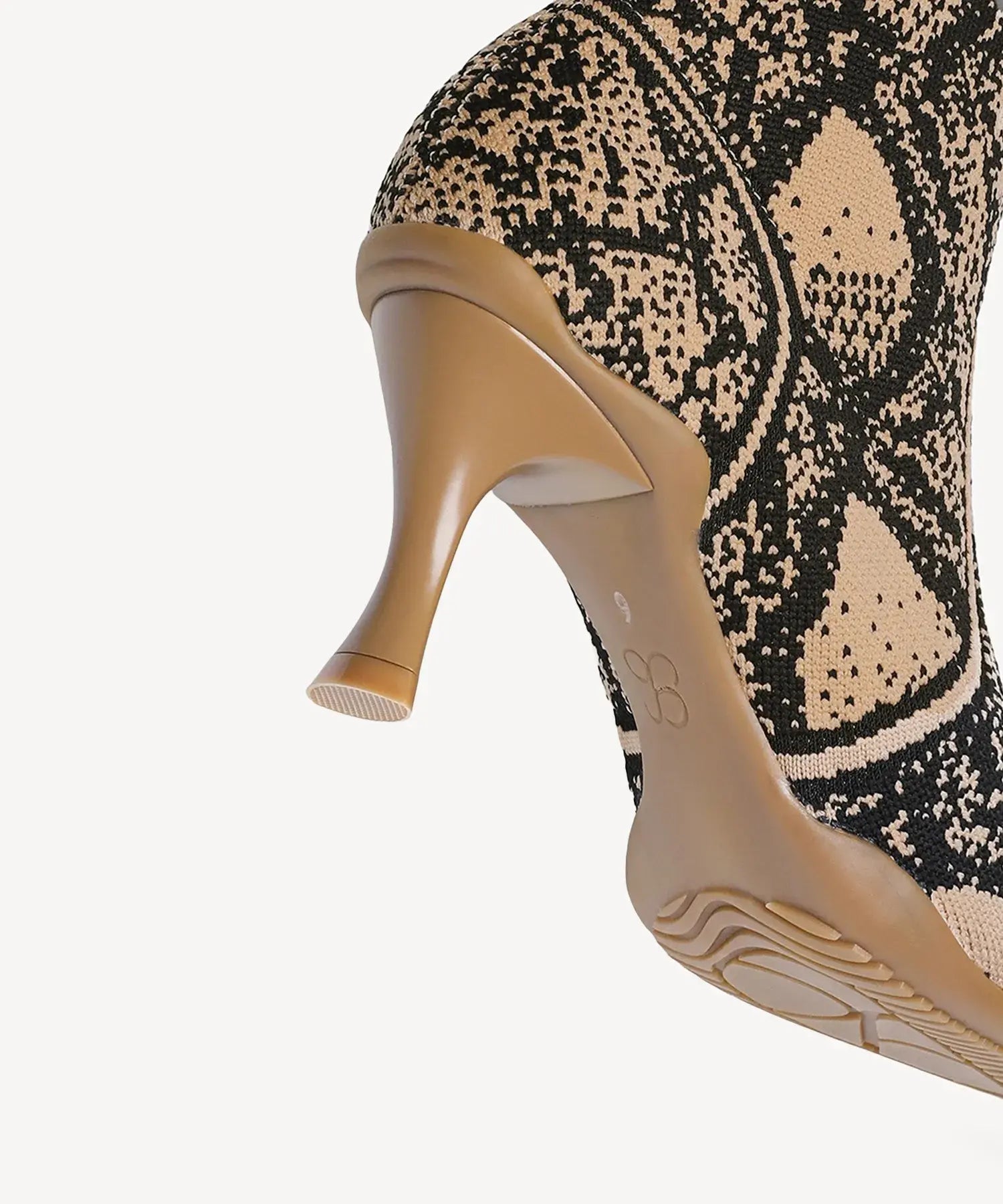 Minimalist Pointed Toe Stiletto Ankle Boots#color_apricot snake print