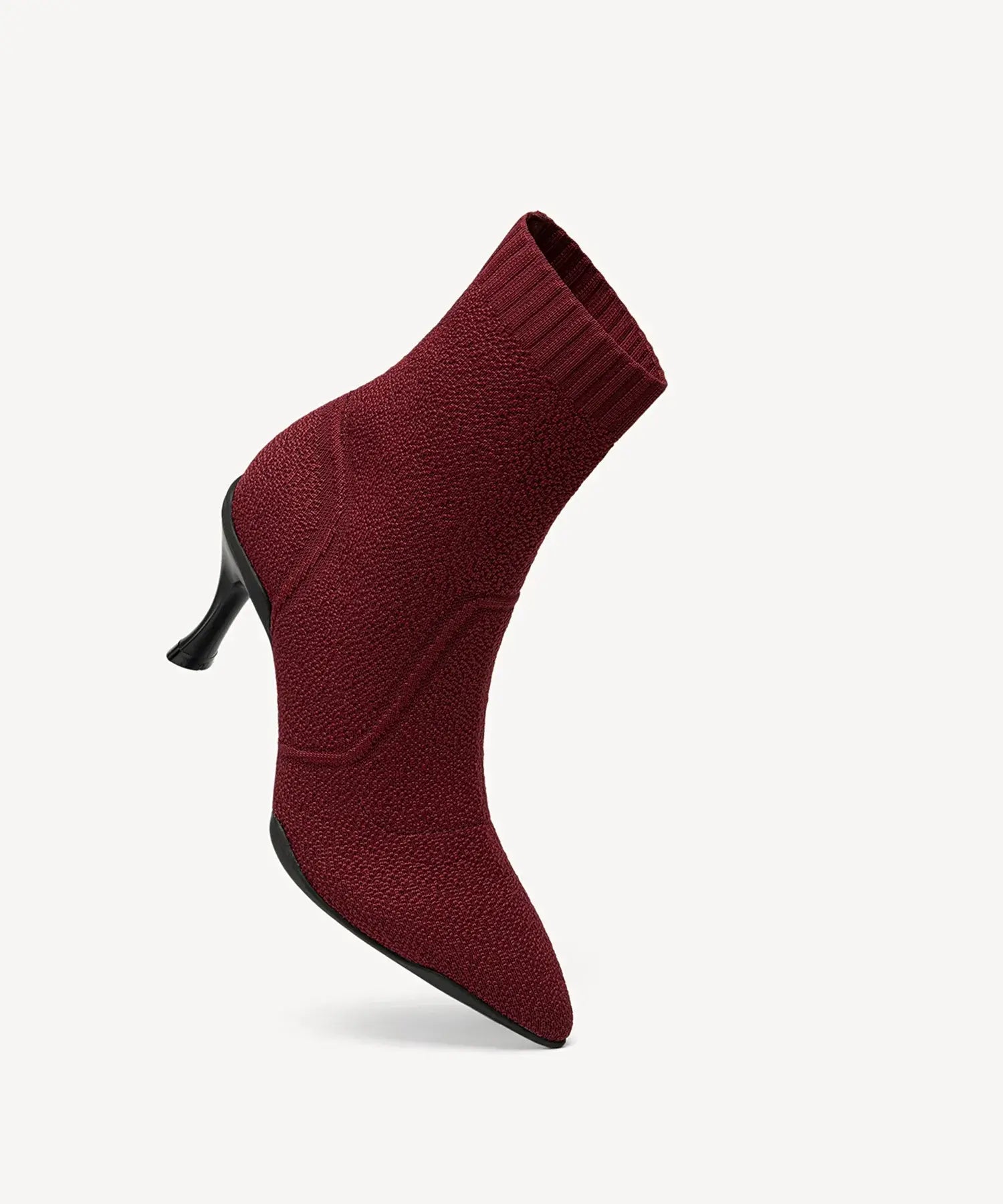 Minimalist Pointed Toe Stiletto Ankle Boots#color_burgundy
