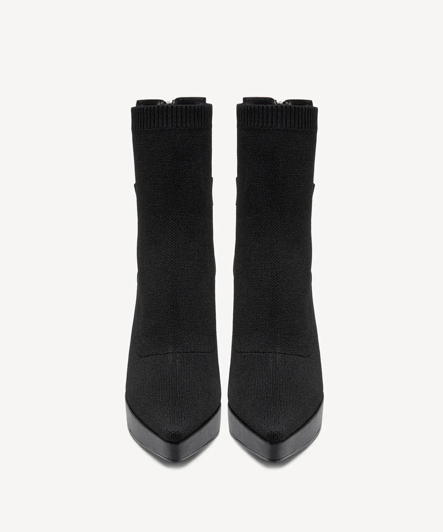 Sexy Pointed Toe Soles Ankle Boots #color_black