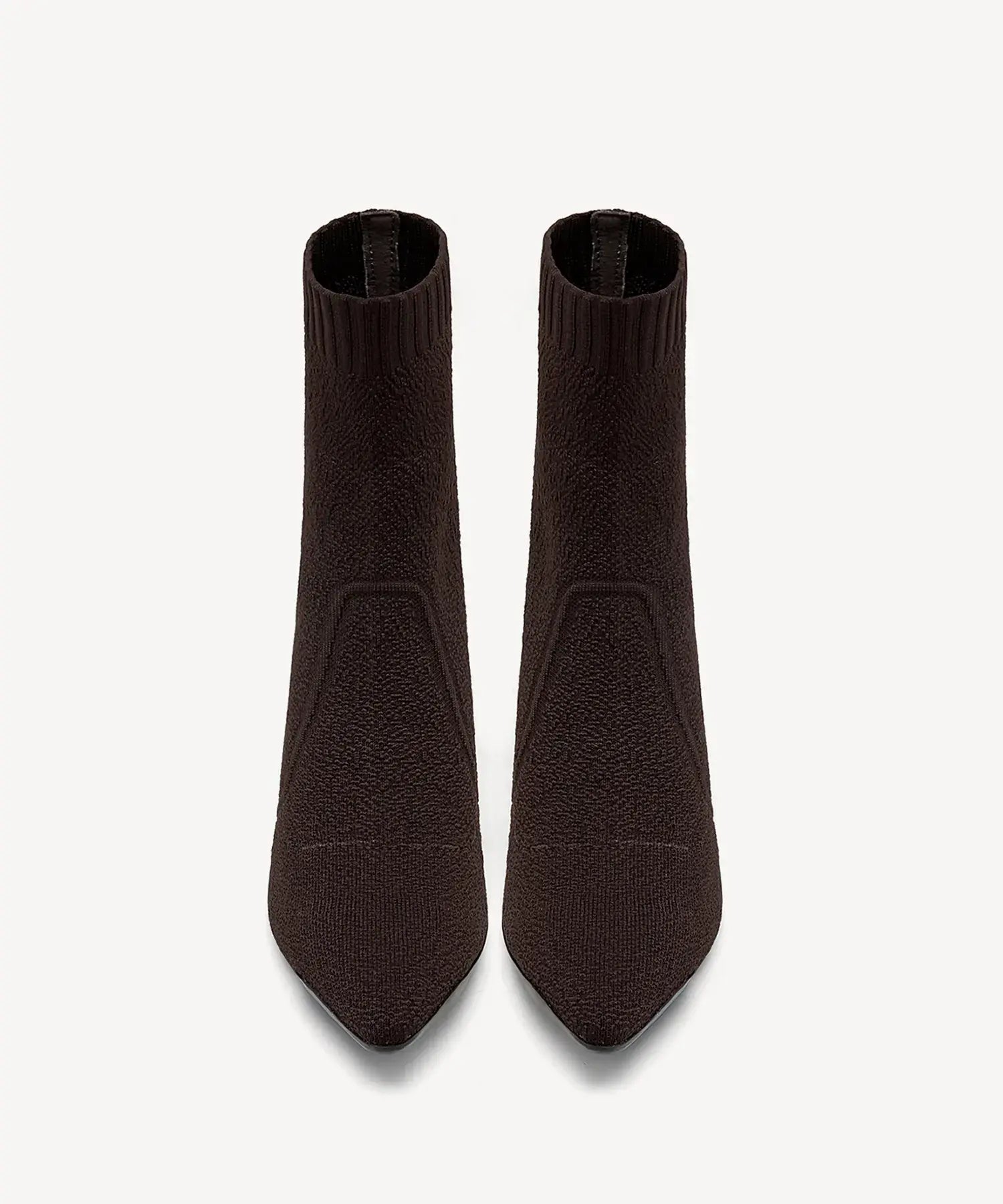 Minimalist Pointed Toe Stiletto Ankle Boots#color_coffee