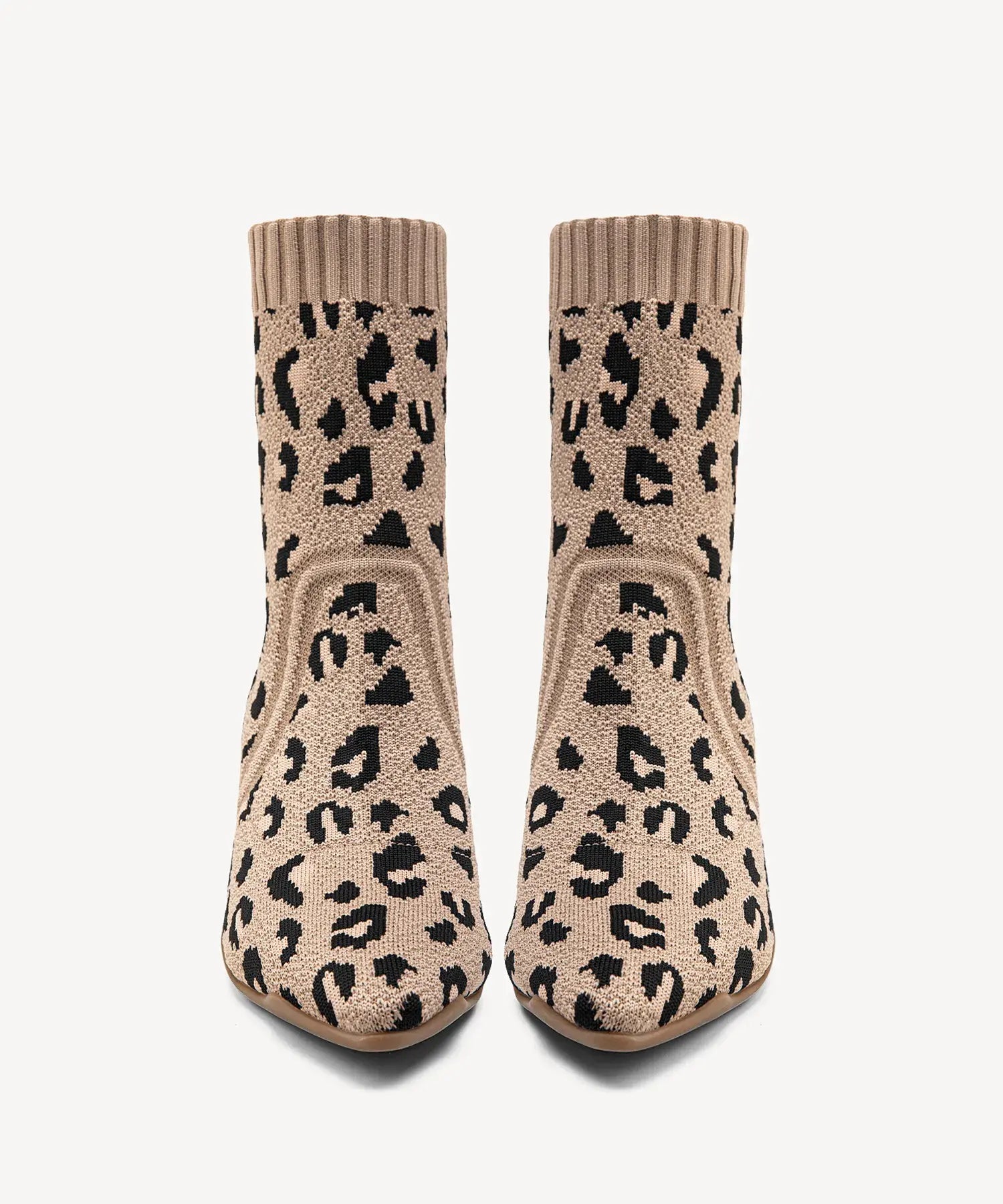 Minimalist Pointed Toe Stiletto Ankle Boots#color_leopard