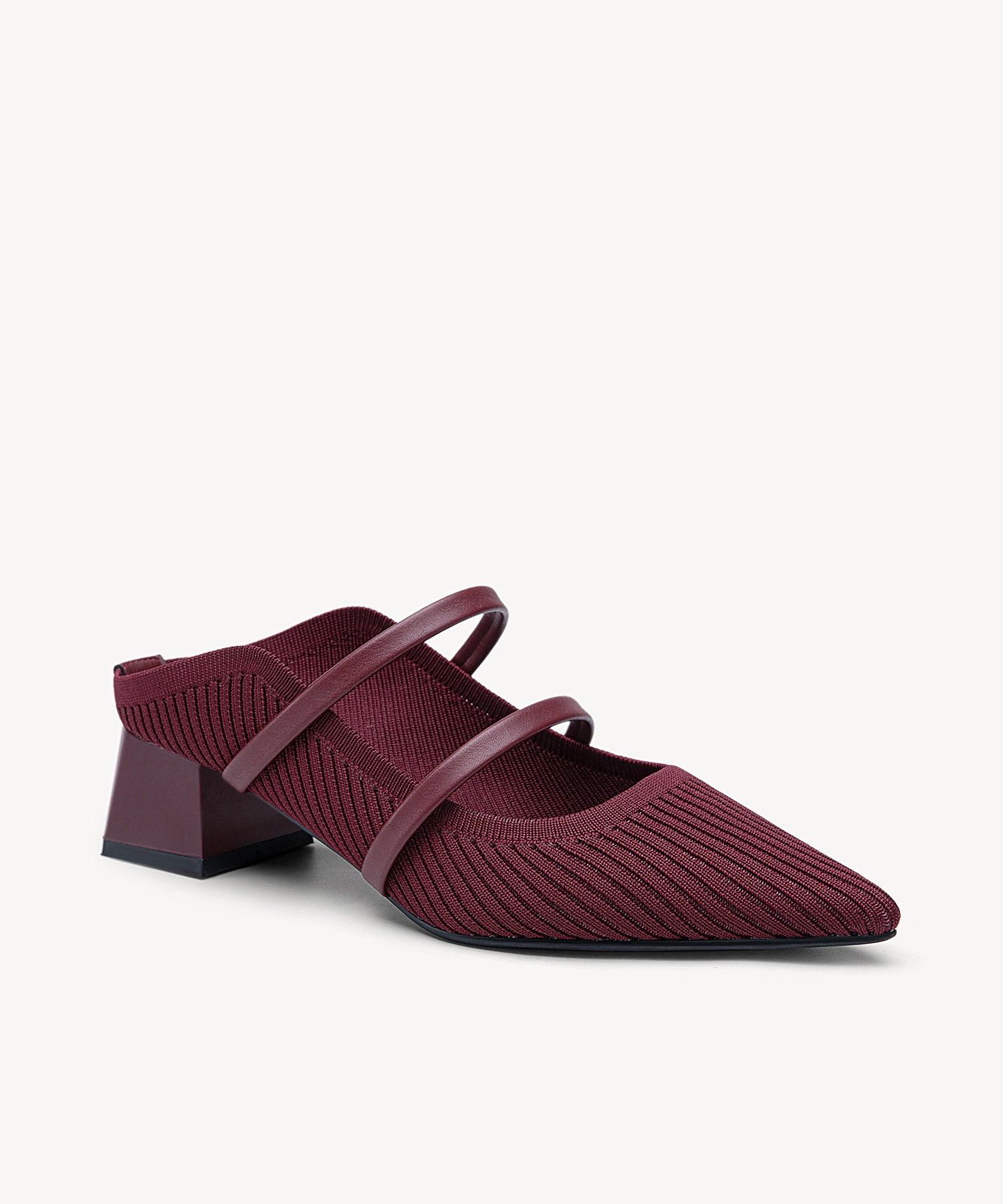 SoftWave Cut Out Block Heeled Mules COSY ISLAND #color_burgundy