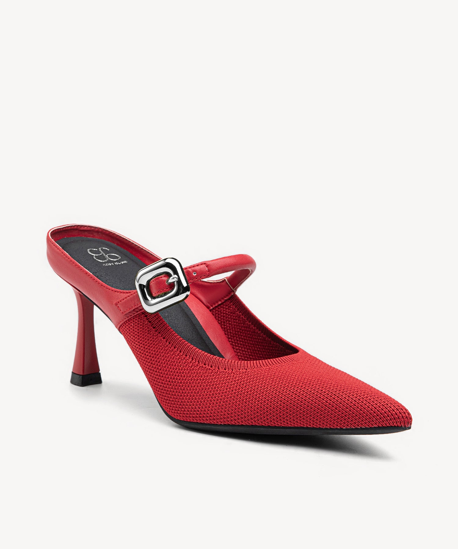 GraceLithe Pointed Toe Heeled Mules — Pro#color_red