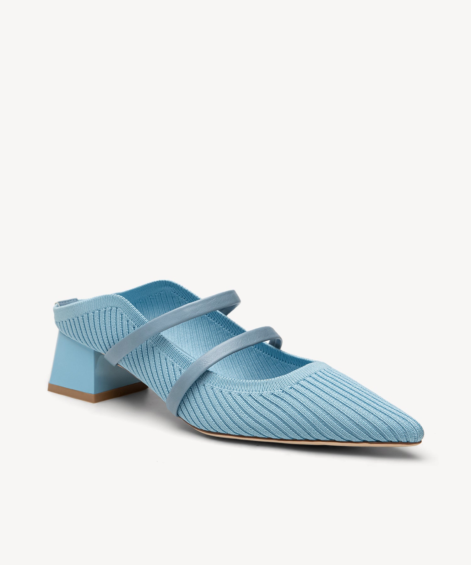 SoftWave Cut Out Block Heeled Mules COSY ISLAND #color_light blue