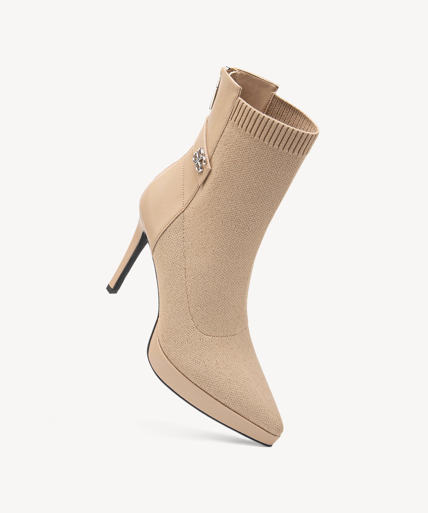 Sexy Pointed Toe Soles Ankle Boots #color_velvet apricot