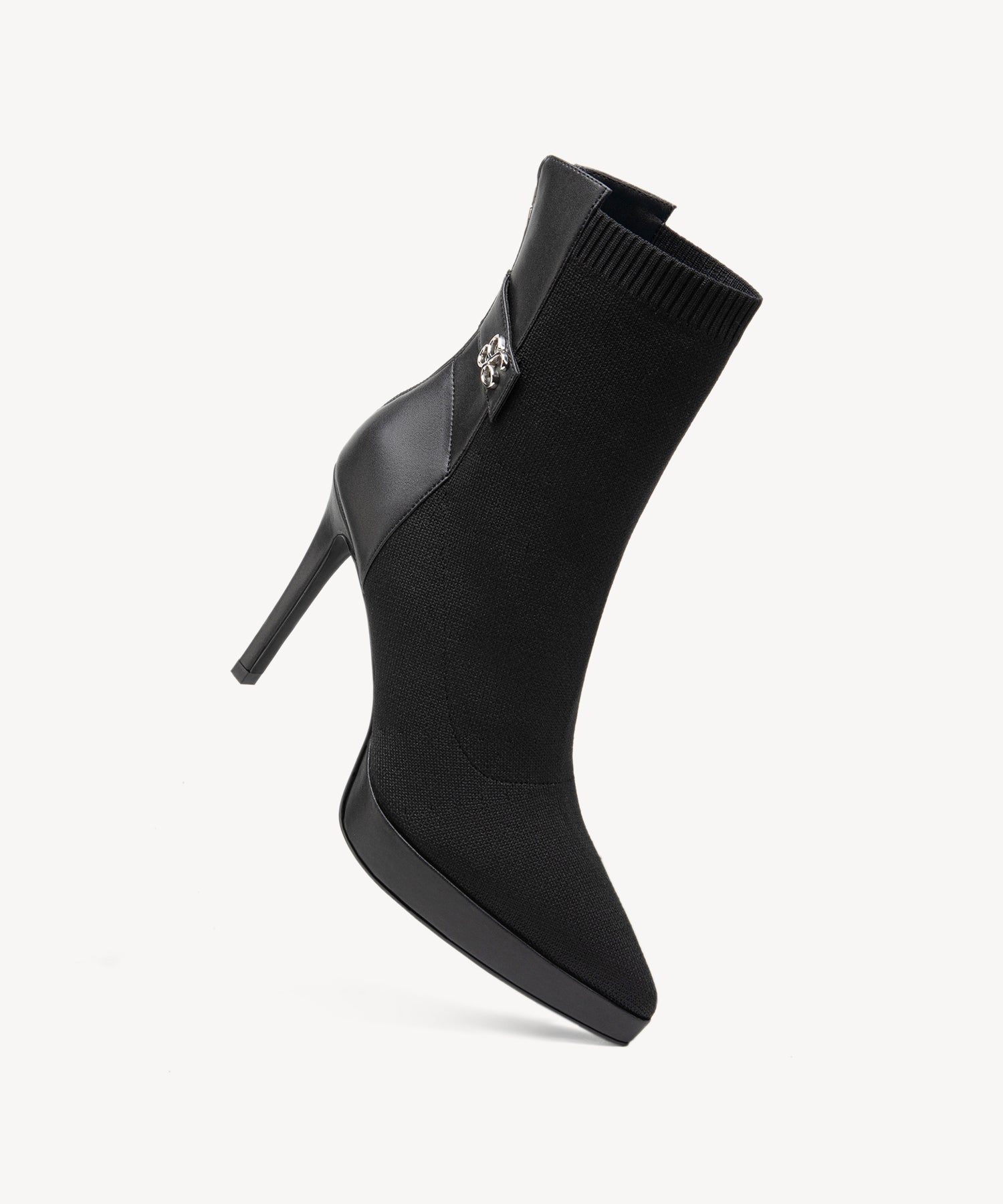 Sexy Pointed Toe Soles Ankle Boots #color_velvet black