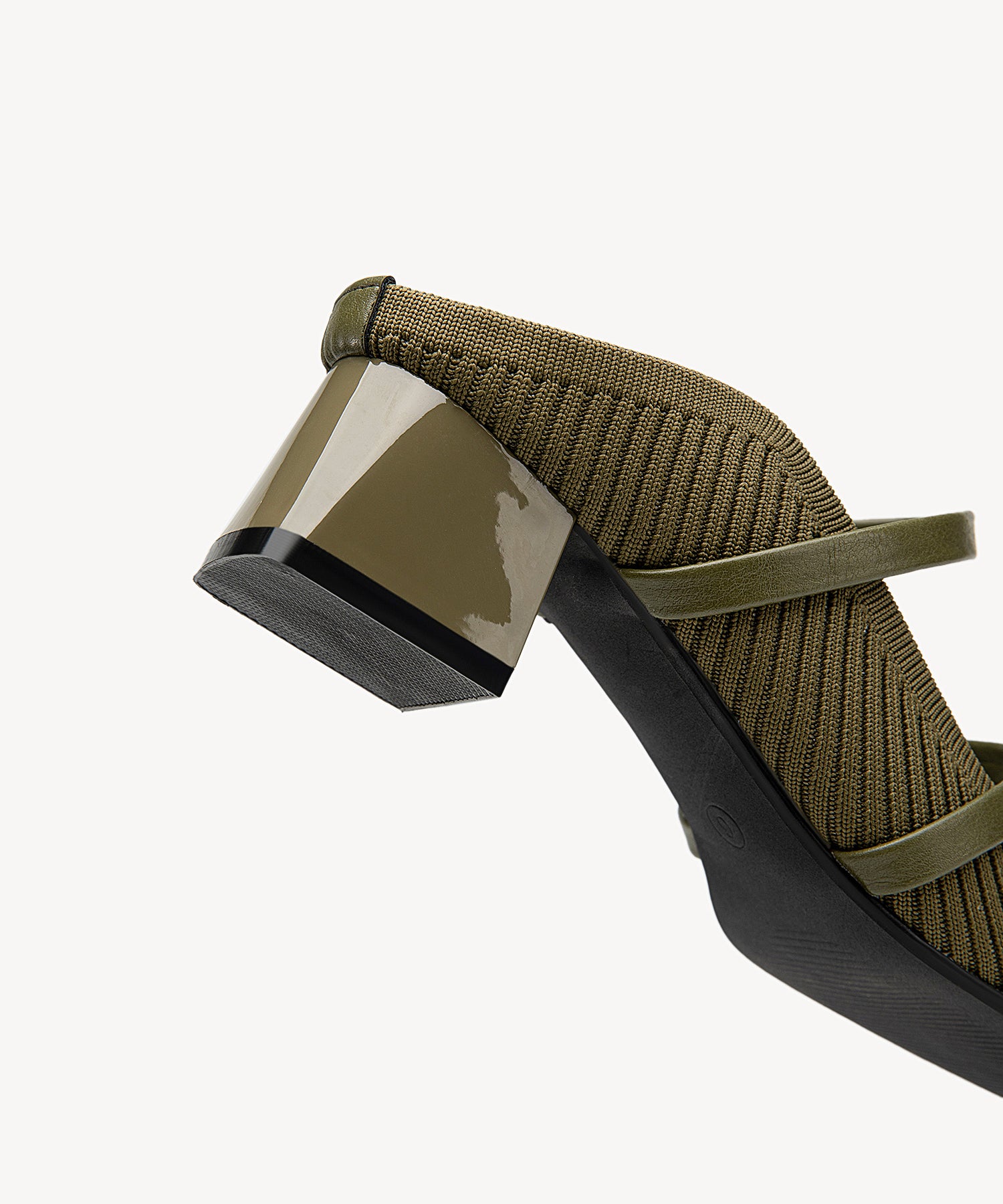 SoftWave Cut Out Block Heeled Mules COSY ISLAND #color_dark green