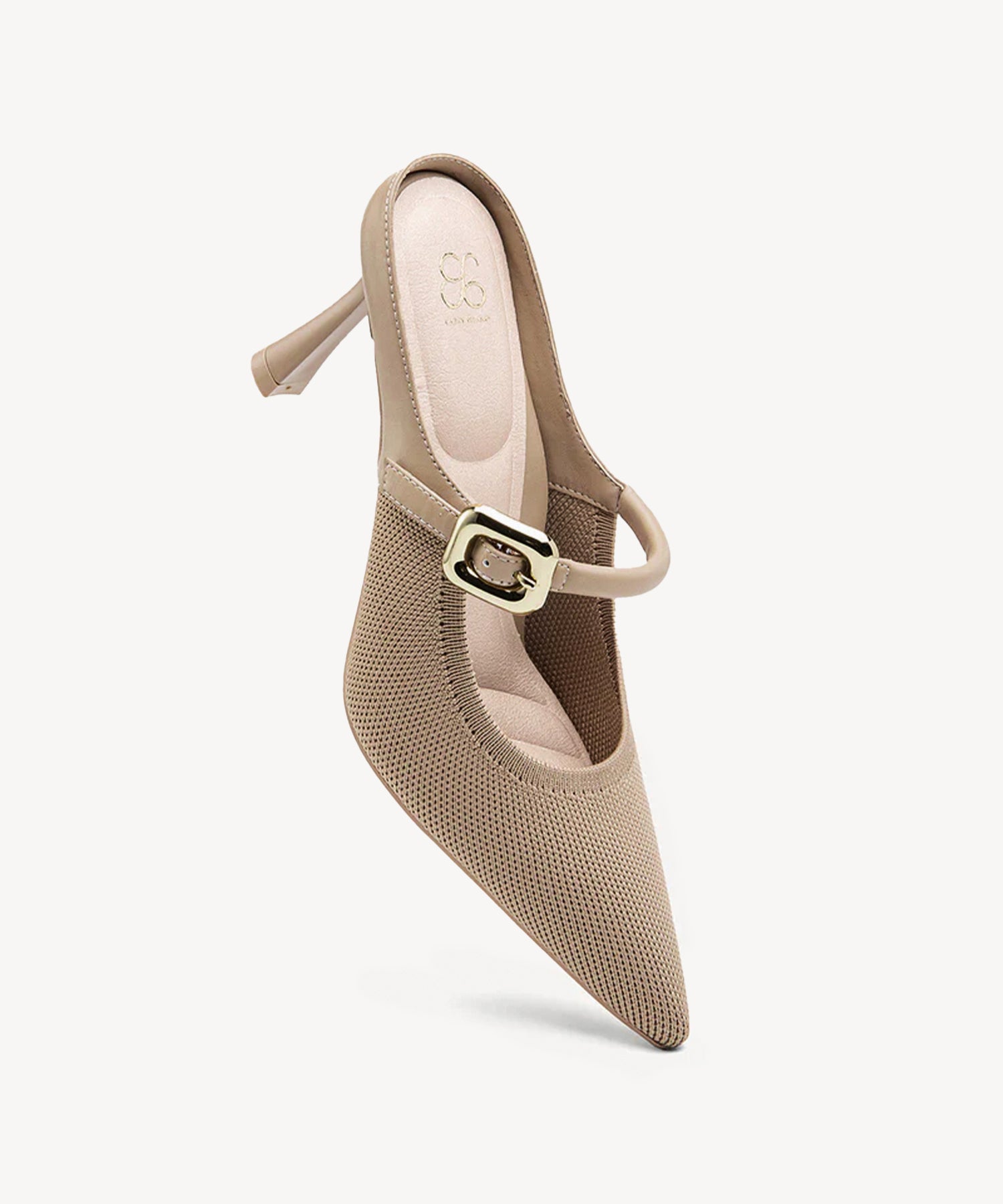 GraceLithe Pointed Toe Heeled Mules — Pro#color_apricot