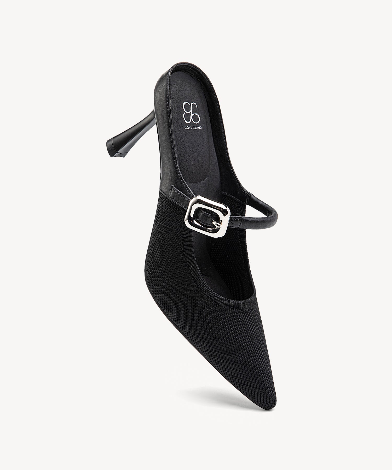 GraceLithe Pointed Toe Heeled Mules — Pro#color_black
