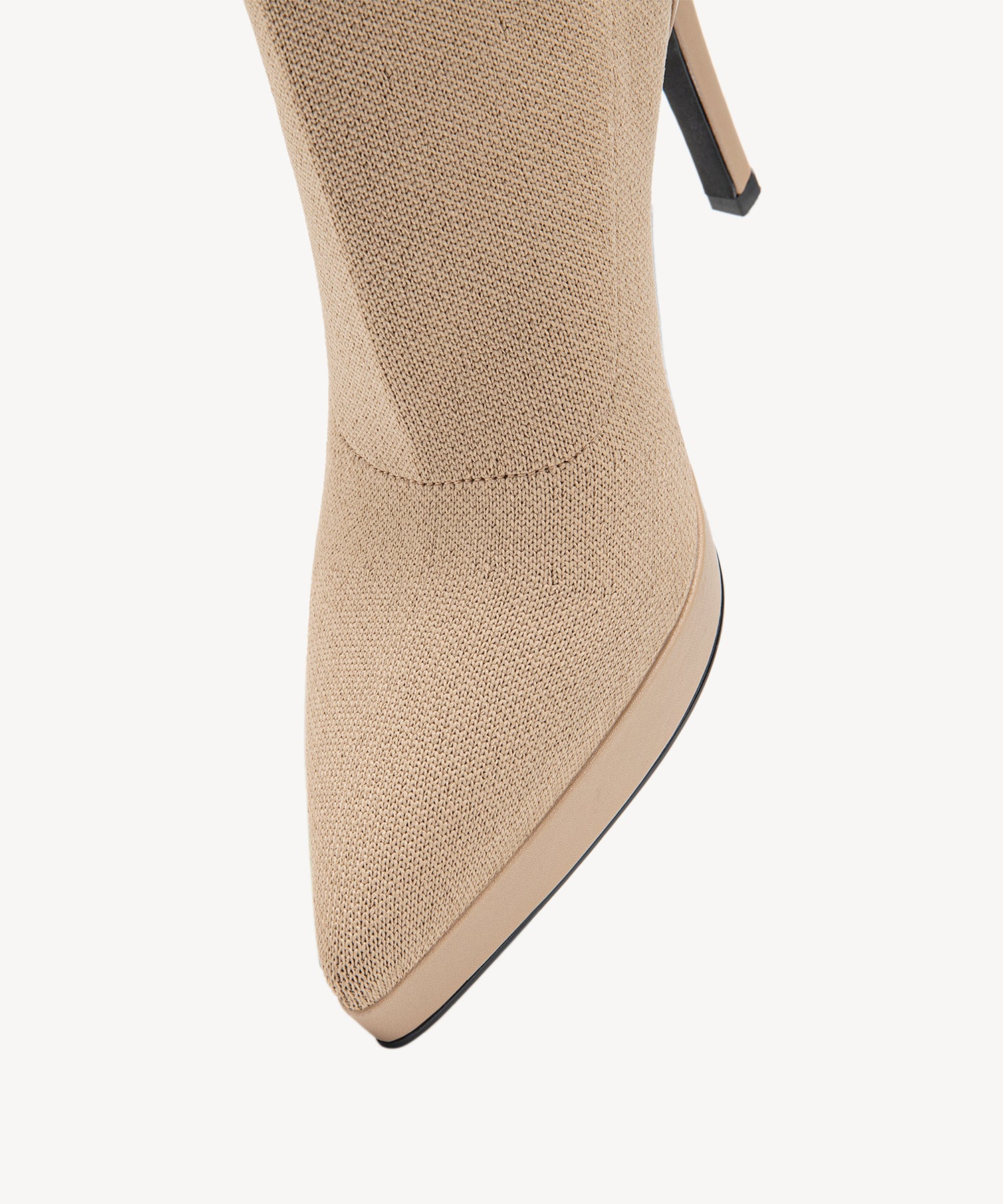 Sexy Pointed Toe Soles Ankle Boots #color_velvet apricot