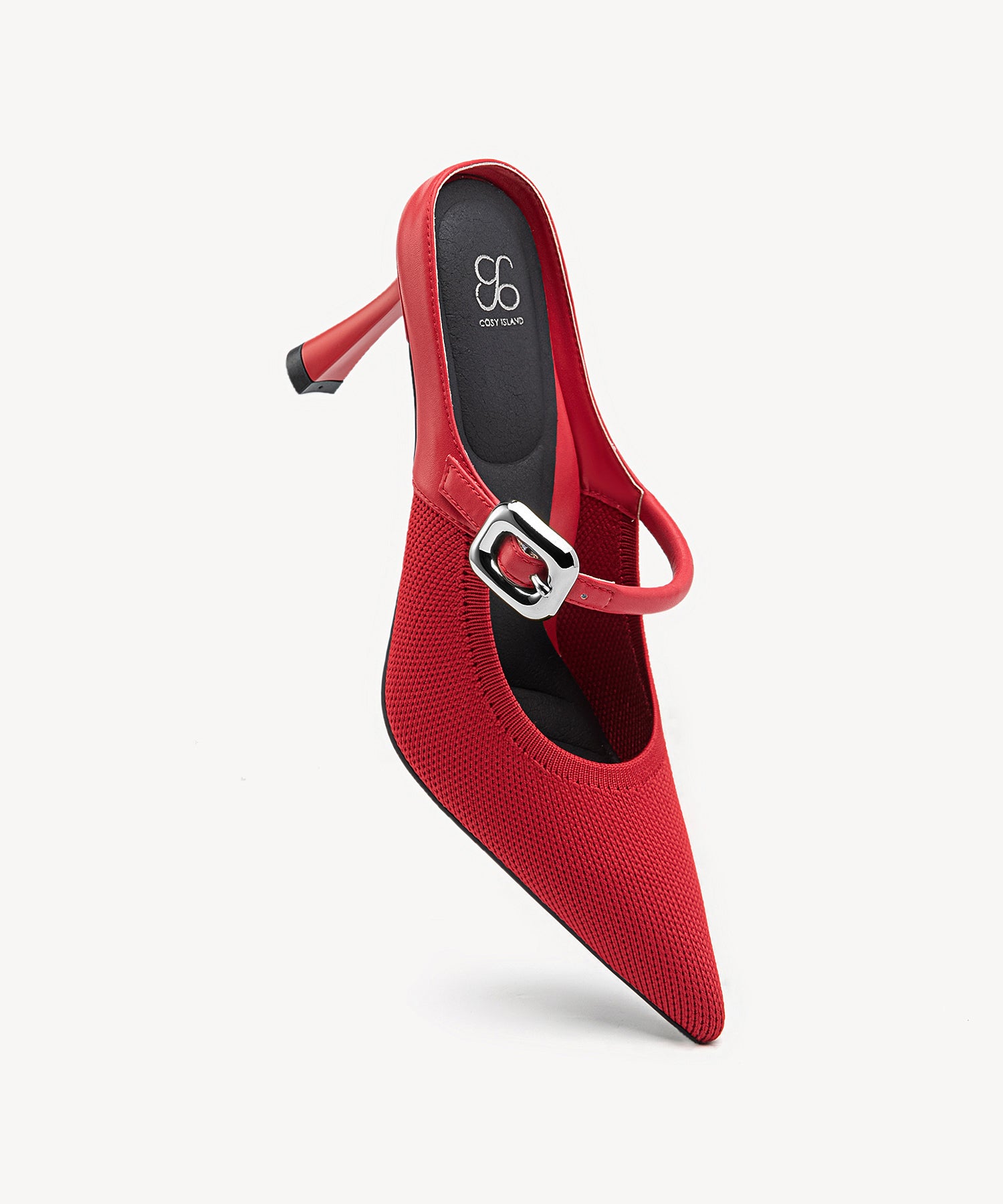GraceLithe Pointed Toe Heeled Mules — Pro#color_red