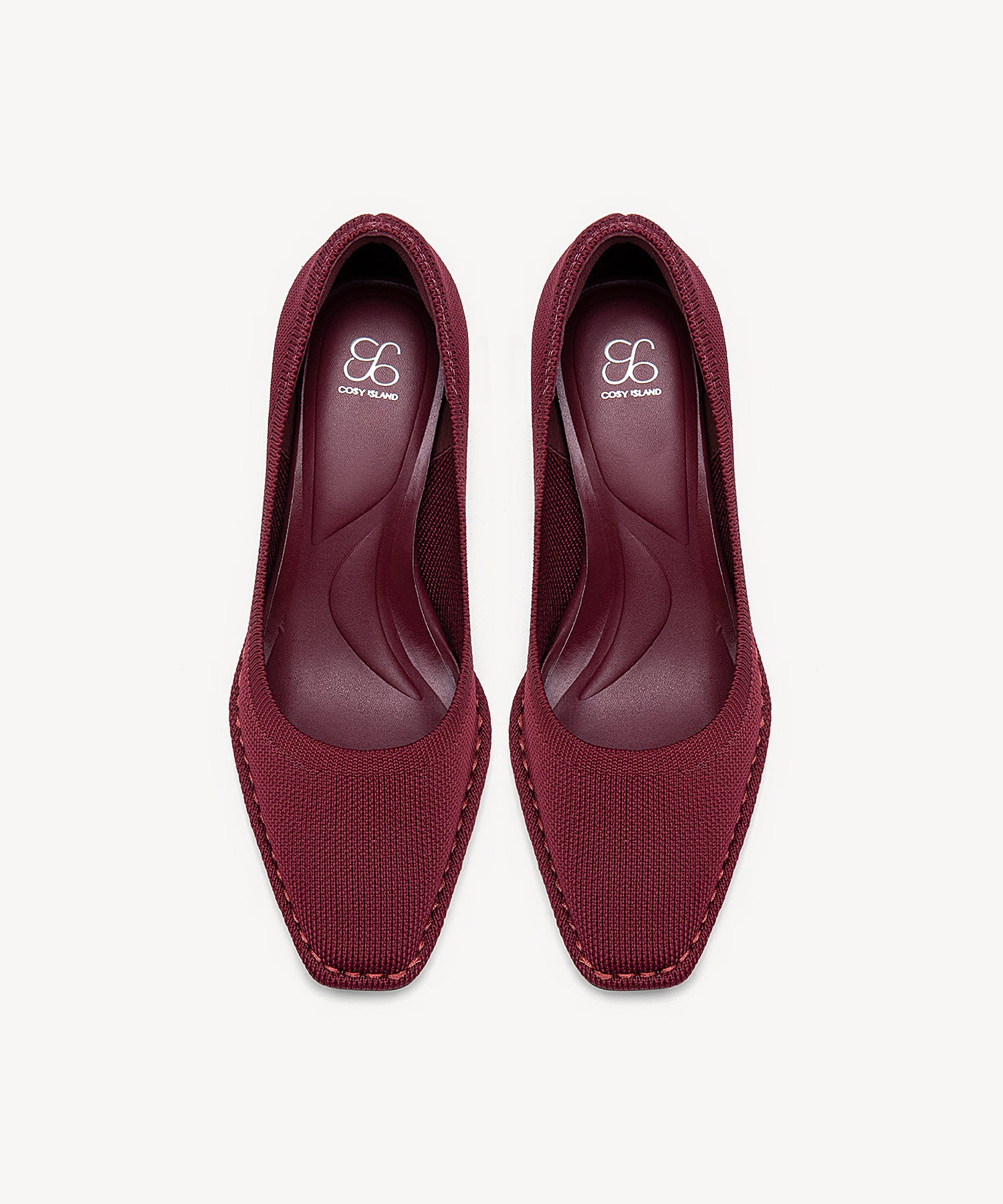 CommuteEase Solid Color Stiletto Pumps#color_burgundy