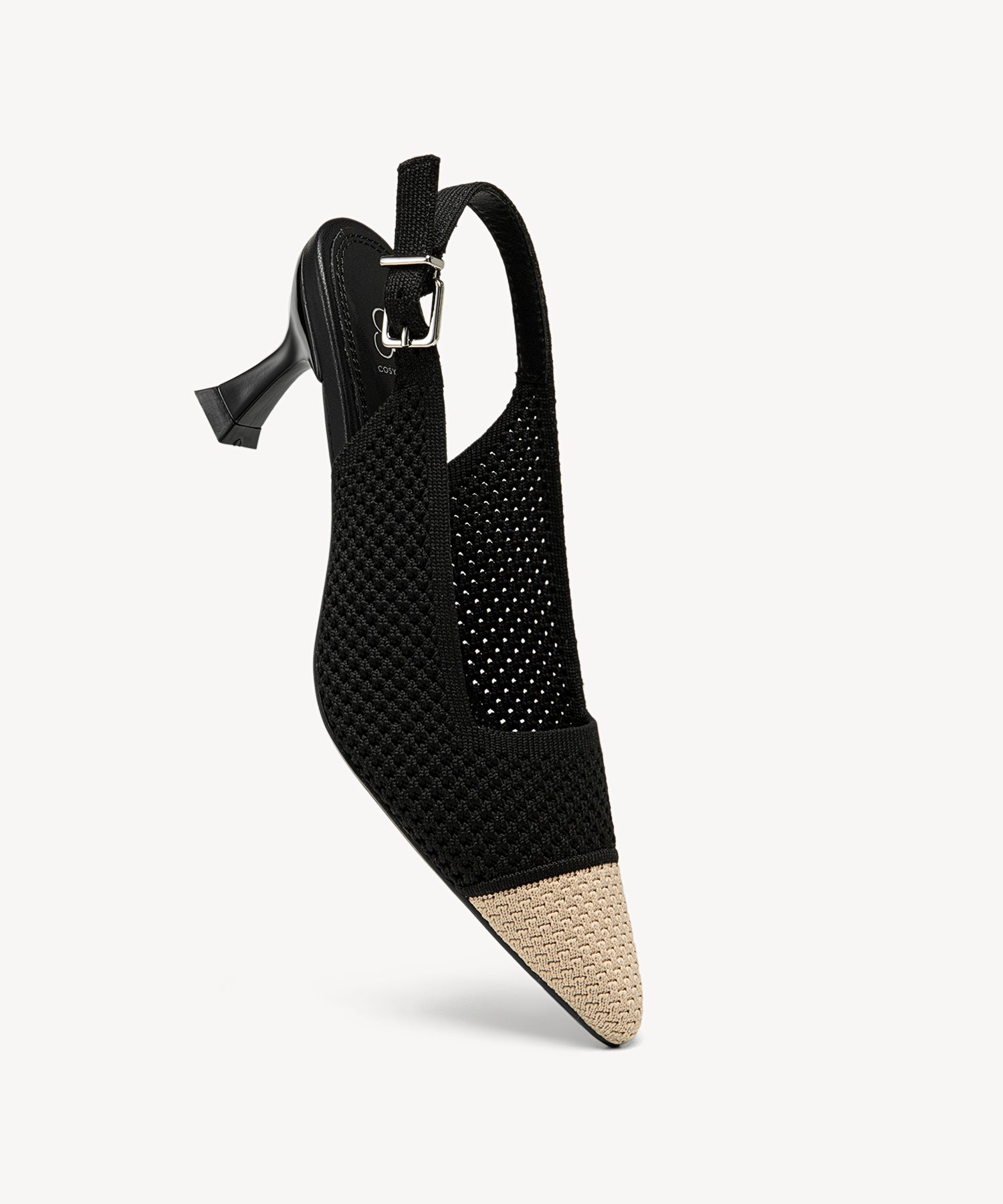 AirLoom Pointed Toe Slingback Pumps COSY ISLAND #color_Black/Apricot