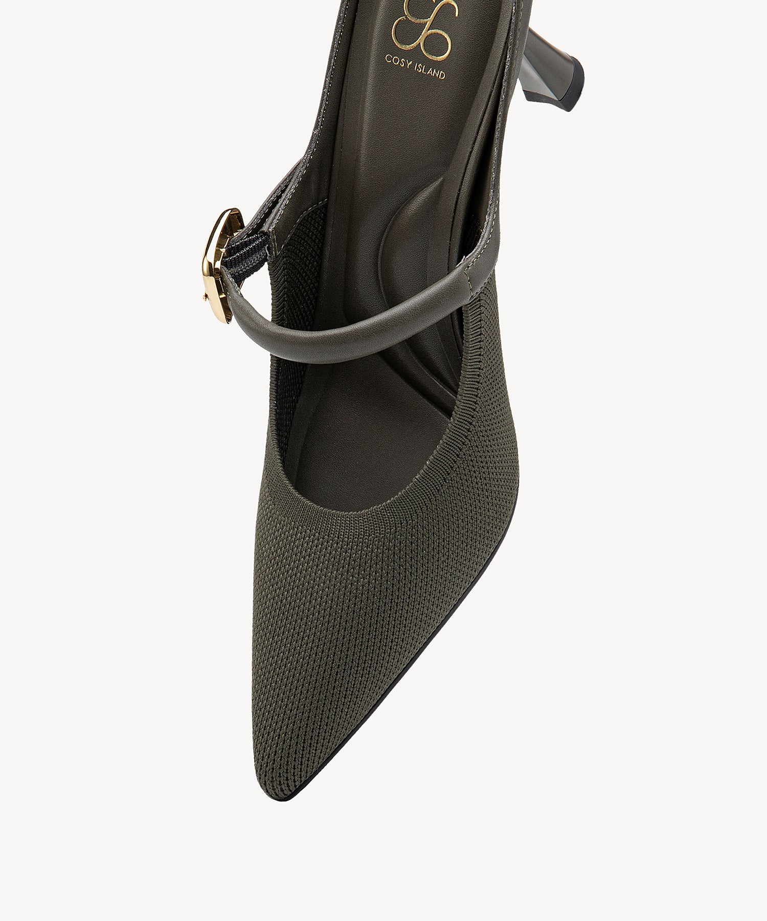 GraceLithe Pointed Toe Heeled Mules#color_dark green