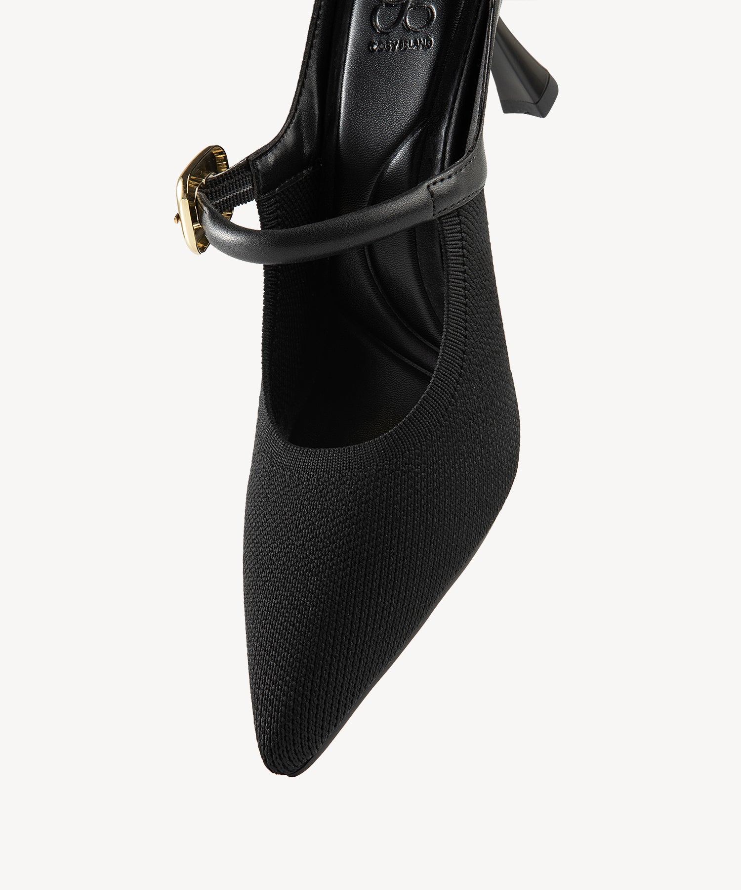 GraceLithe Pointed Toe Heeled Mules#color_black