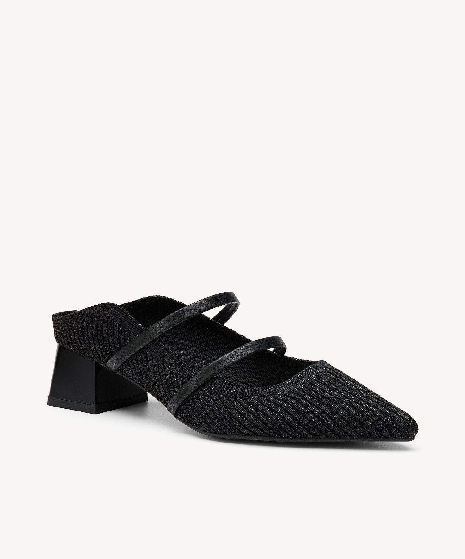 SoftWave Cut Out Block Heeled Mules COSY ISLAND #color_black