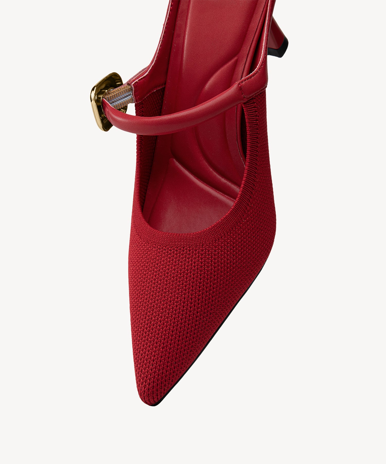 GraceLithe Pointed Toe Heeled Mules#color_red