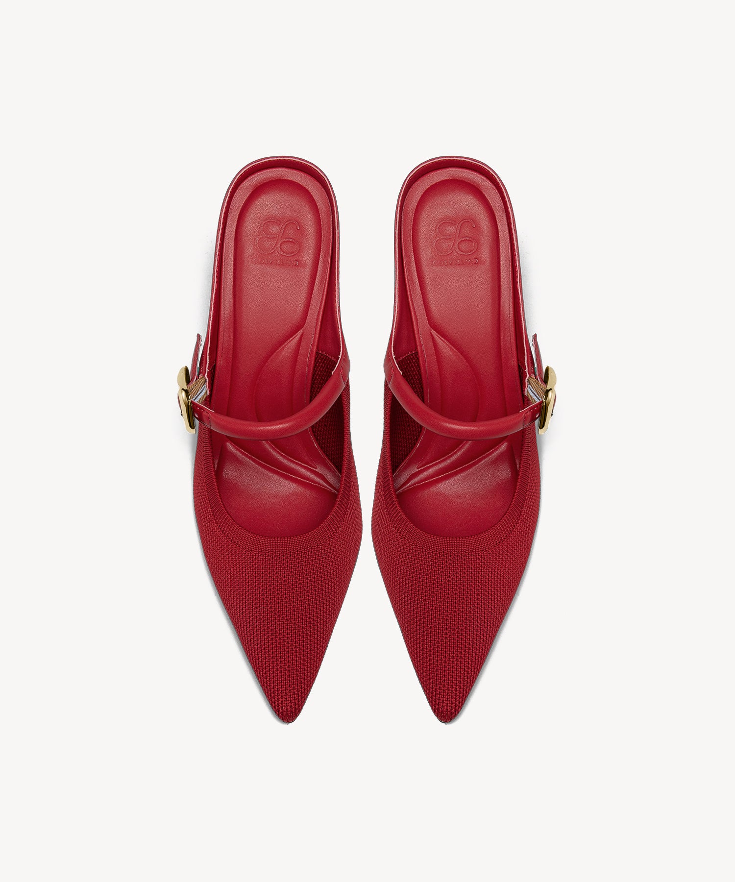 GraceLithe Pointed Toe Heeled Mules#color_red