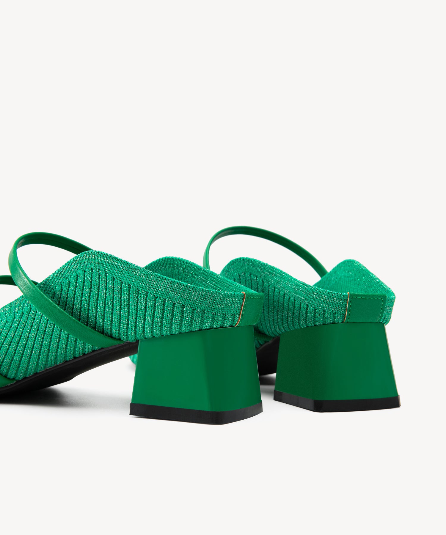 SoftWave Cut Out Block Heeled Mules COSY ISLAND #color_green