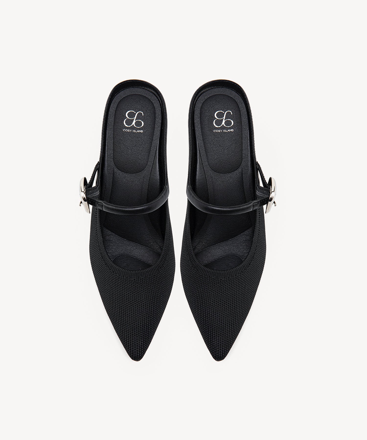 GraceLithe Pointed Toe Heeled Mules — Pro#color_black