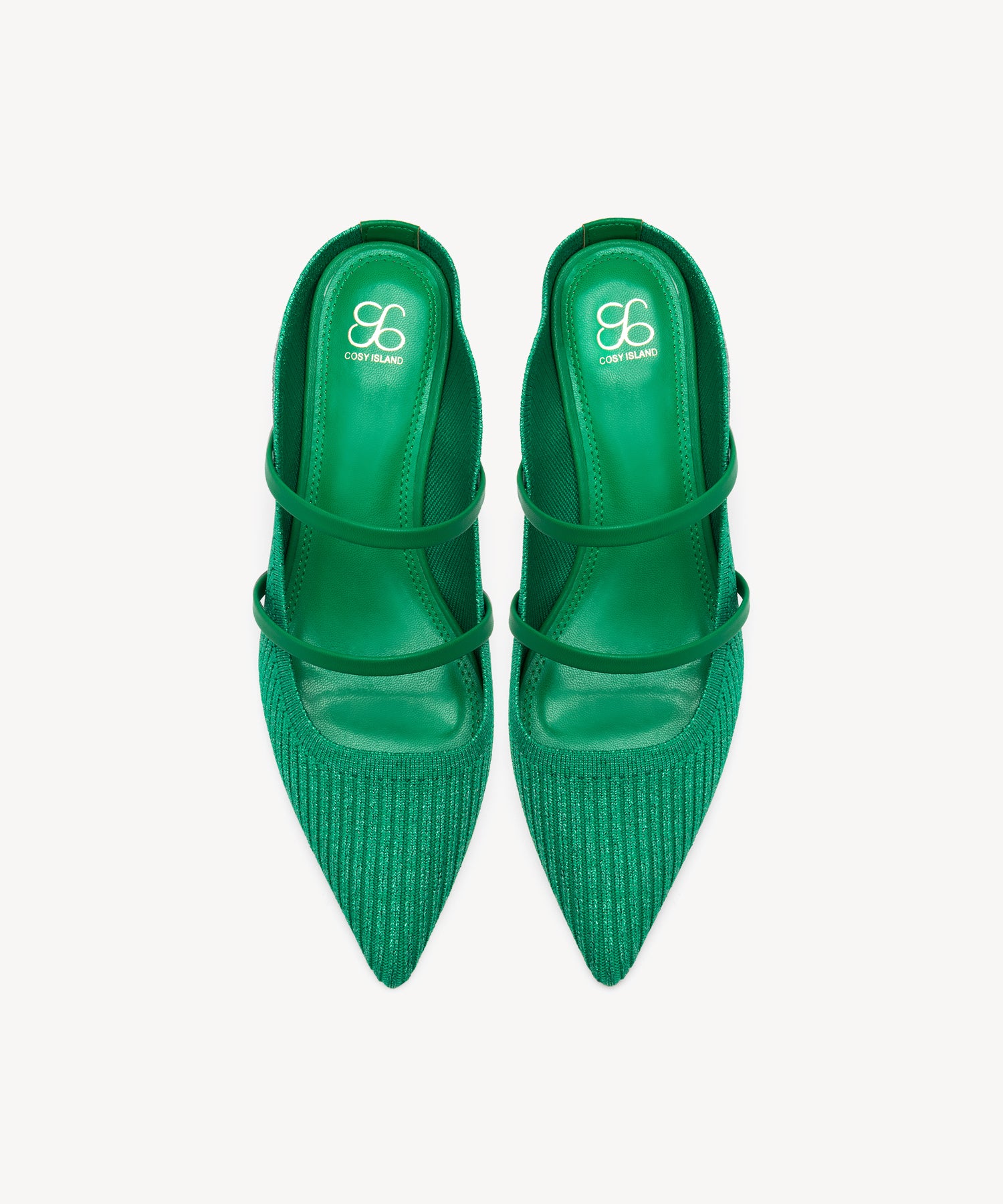 SoftWave Cut Out Block Heeled Mules COSY ISLAND #color_green