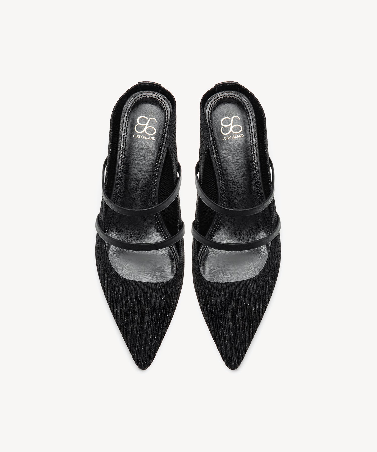 SoftWave Cut Out Block Heeled Mules COSY ISLAND #color_black