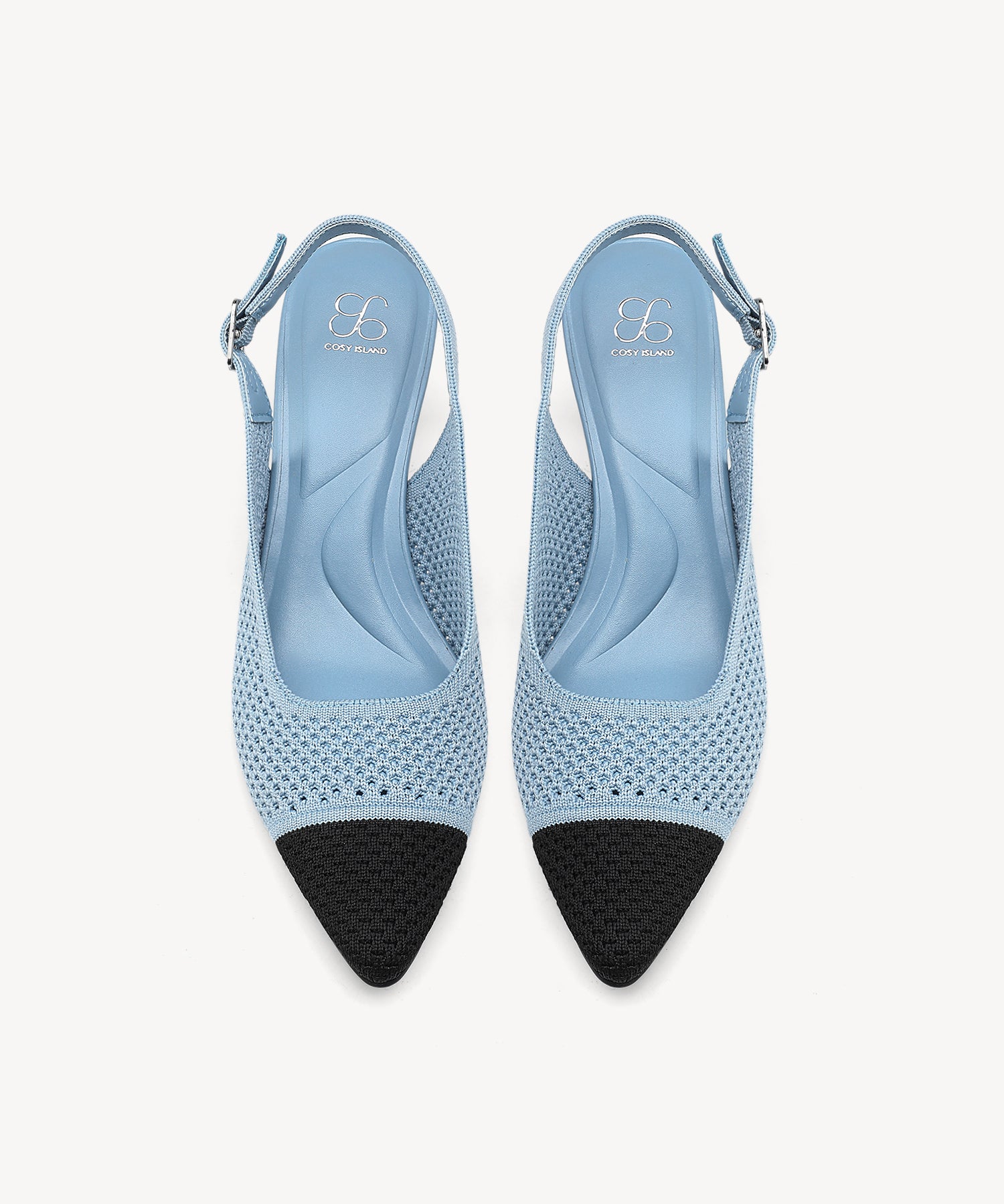 Commute Pointed Toe Slingback Pumps COSY ISLAND #color_blue