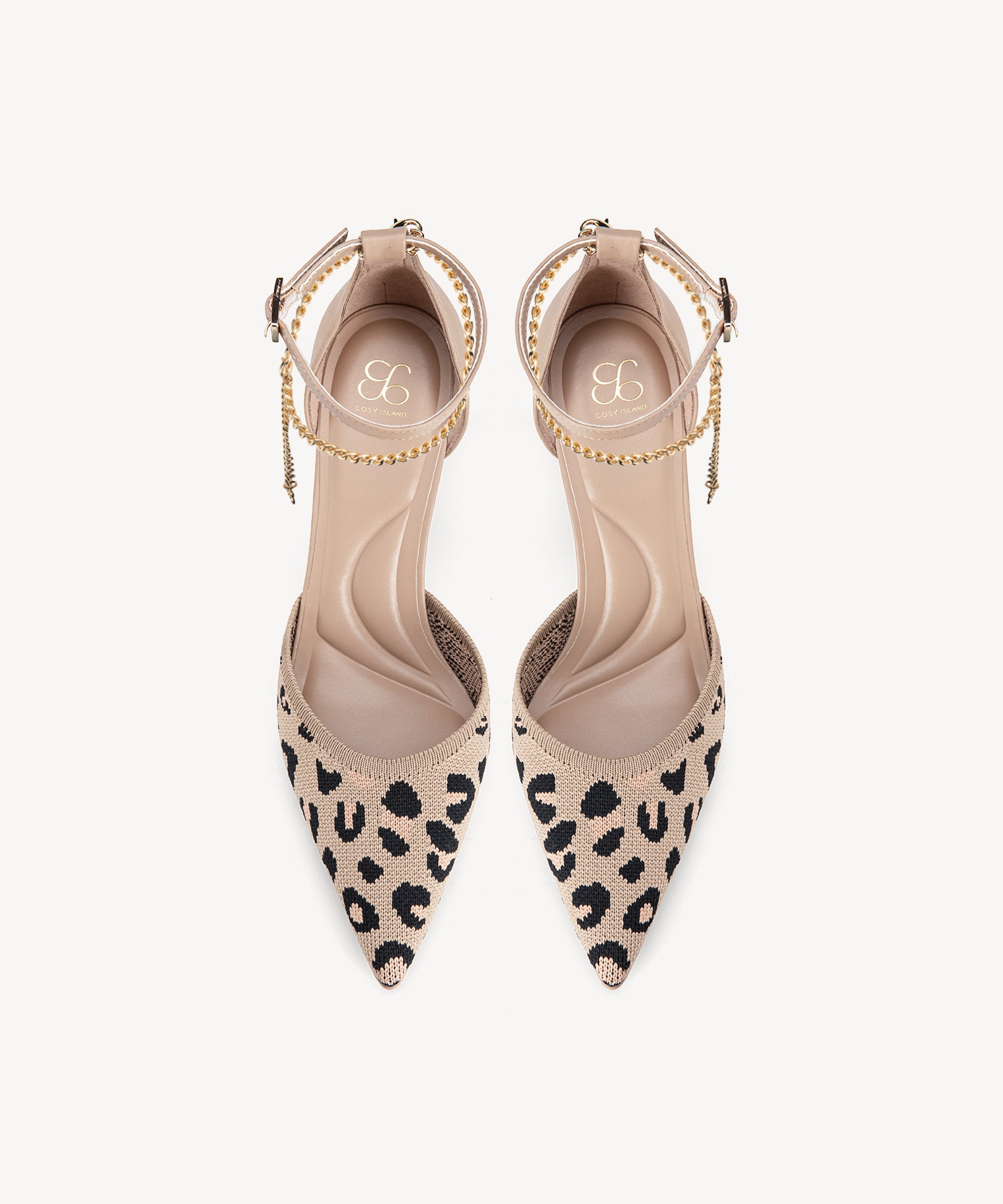 Sexy Chain Stiletto Platform Pumps #color_leopard