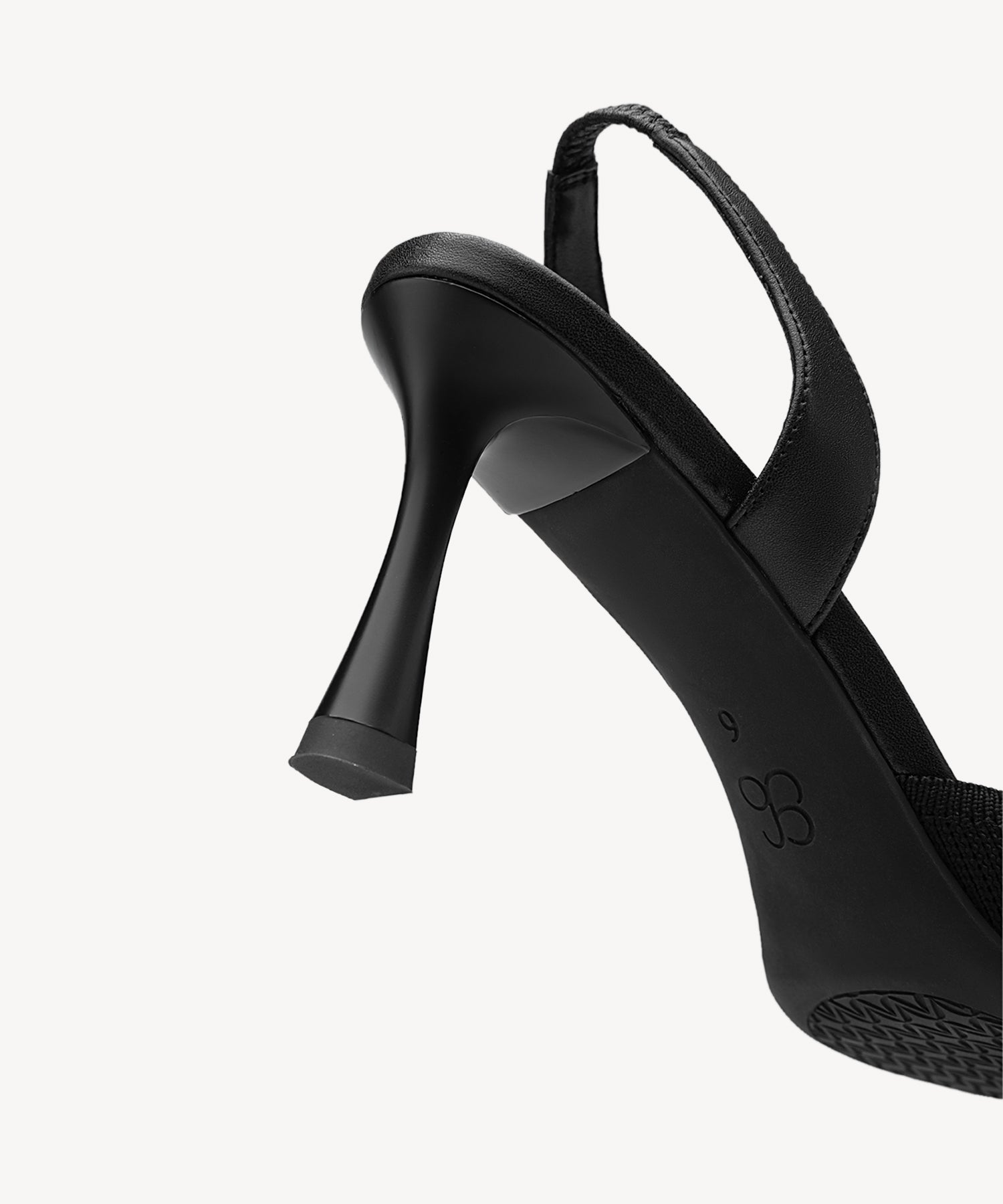 Bowtention Lace Pointed Toe Heeled Slingback #color_black