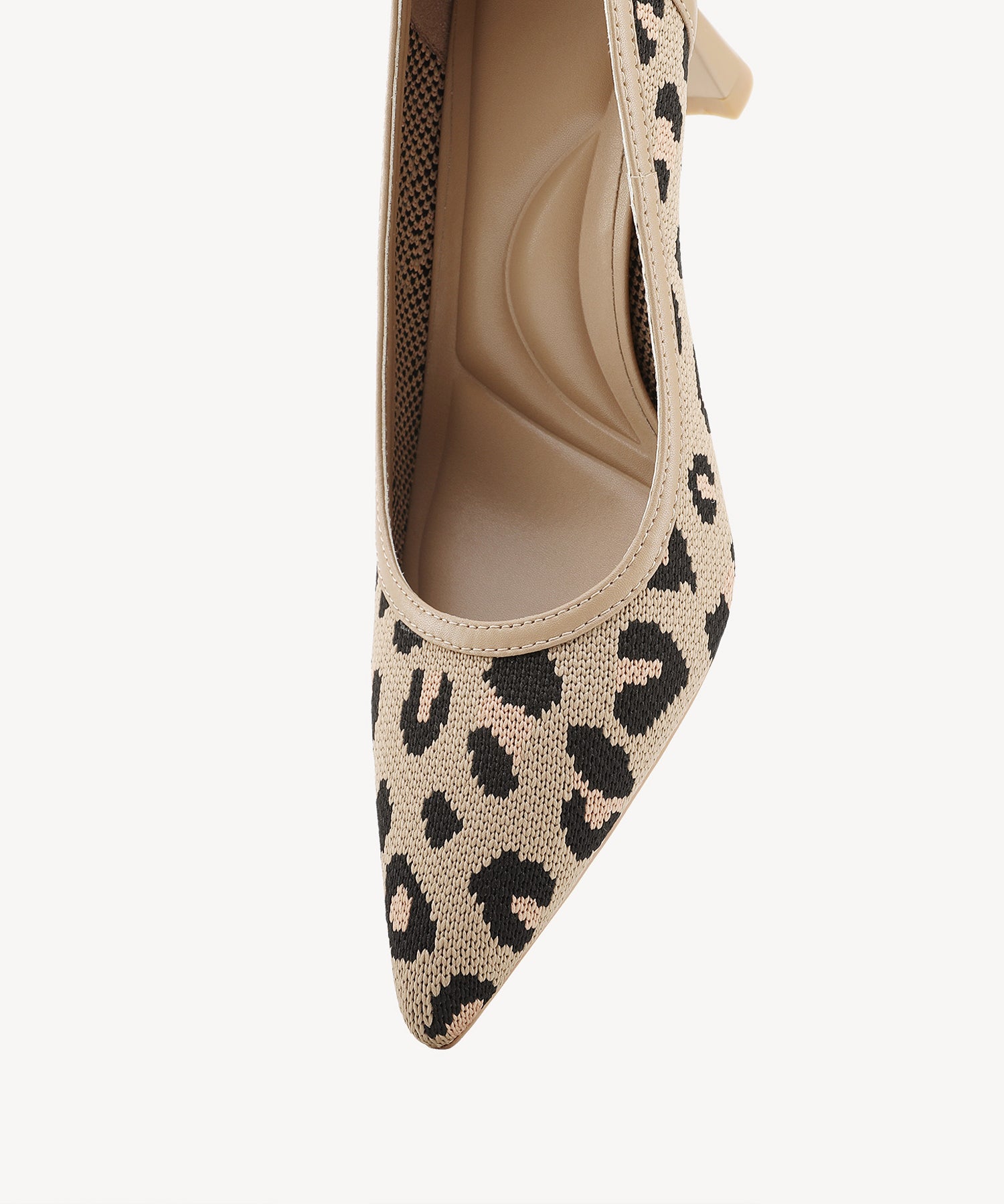 Minimalist Grace Pointed Toe Heeled Pumps
#color_leopard