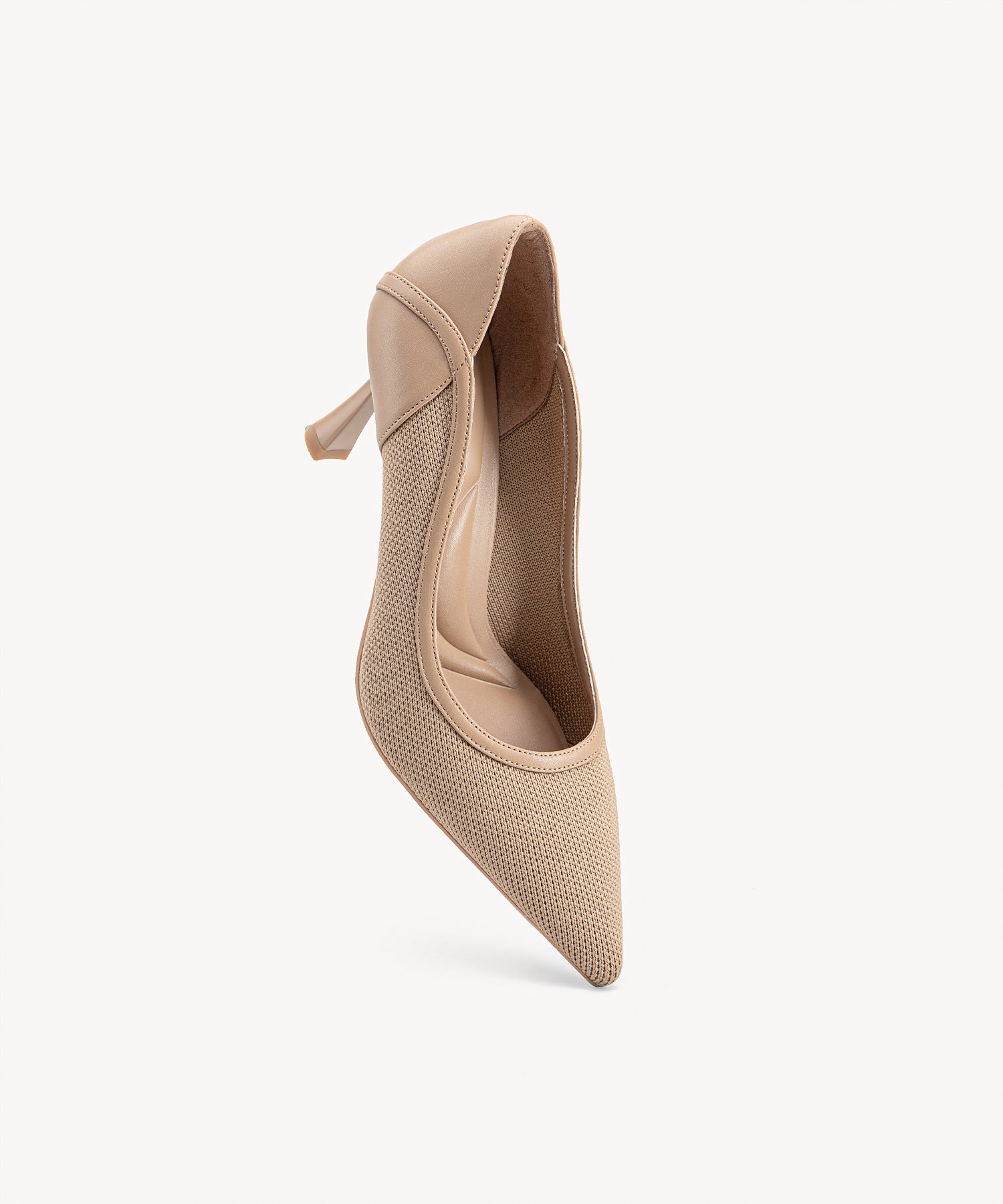 Minimalist Grace Pointed Toe Heeled Pumps
#color_apricot