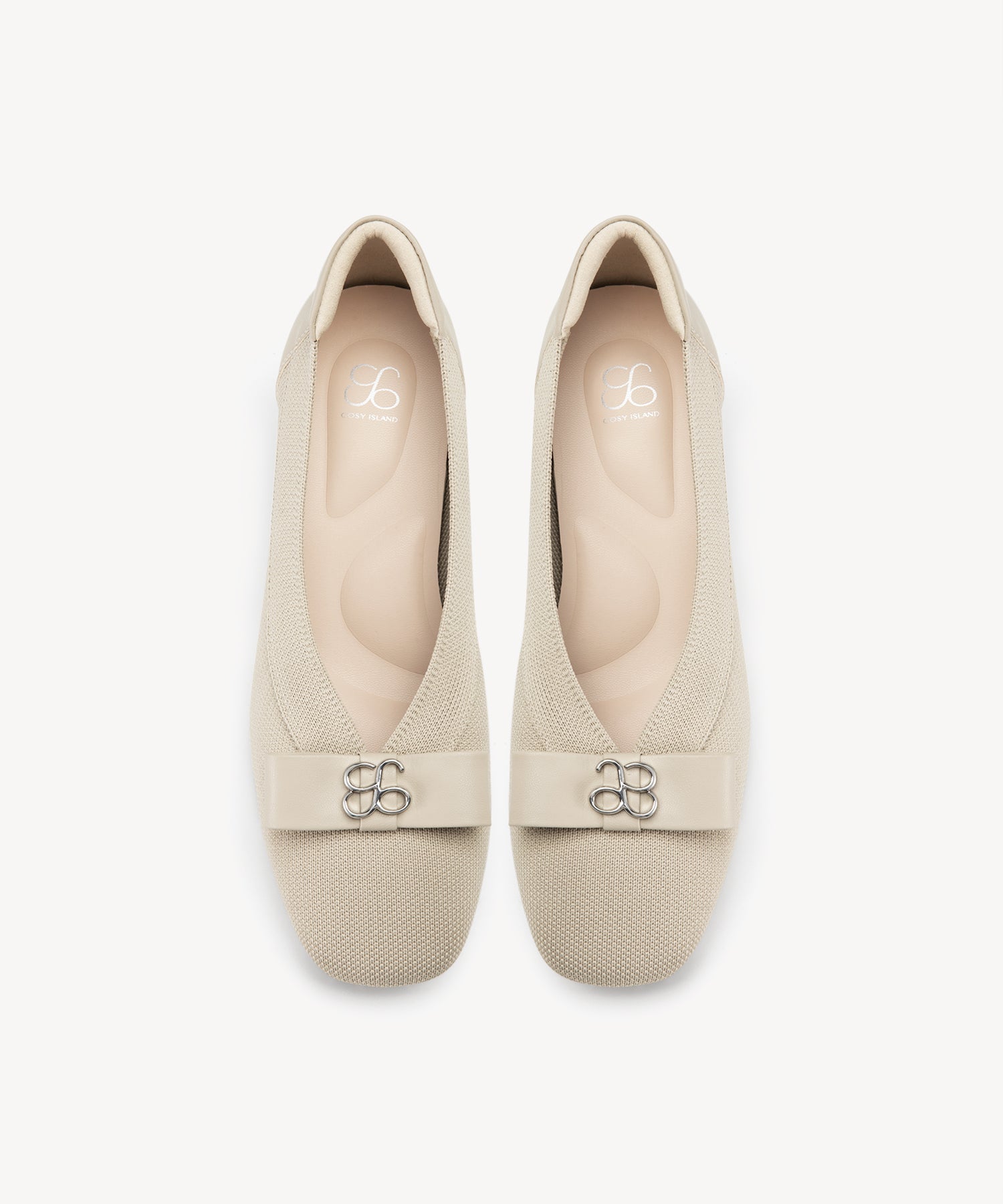 Bow Round Toe Heeled Pumps COSY ISLAND #color_apricot