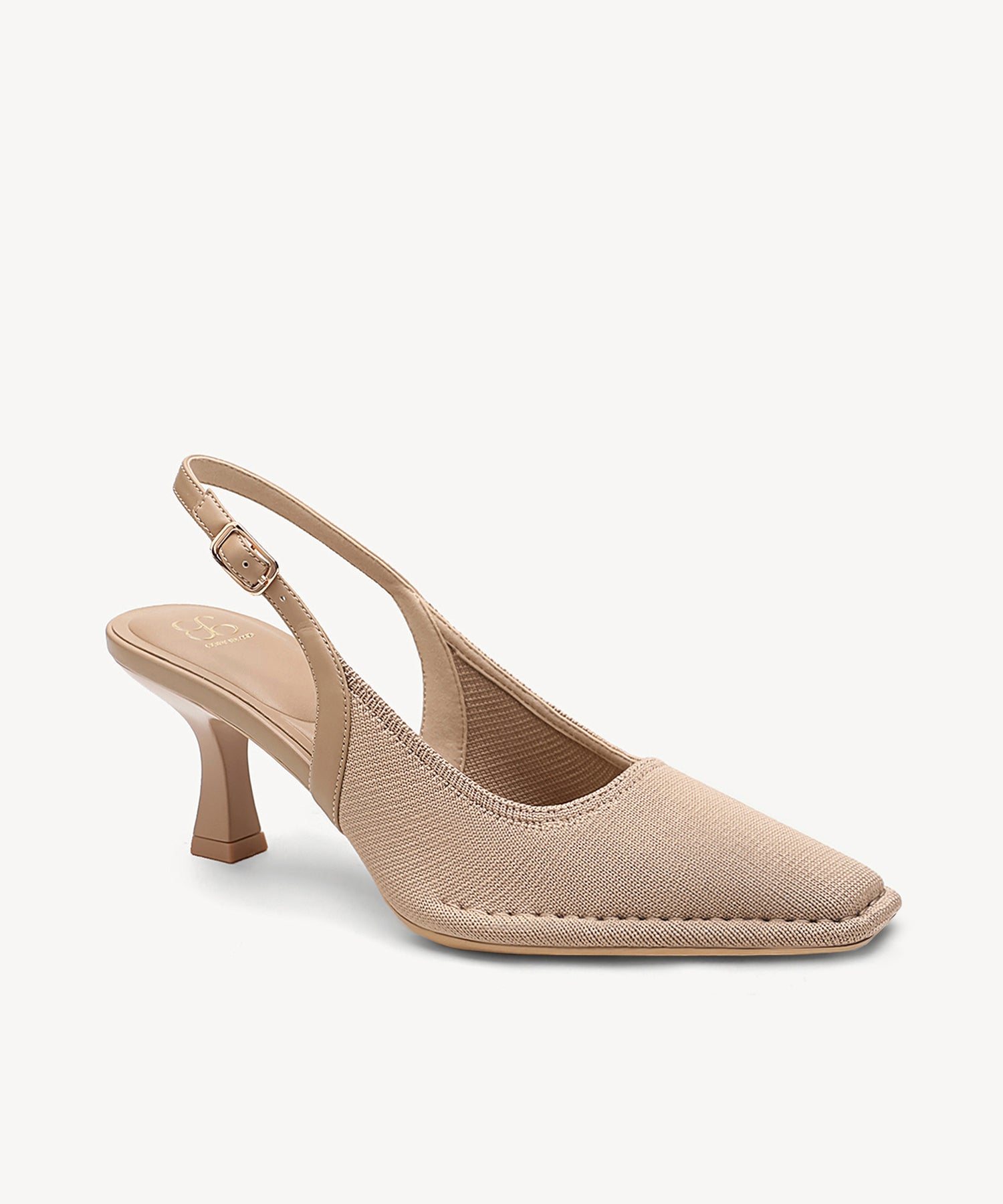Modern Square Toe Heeled Slingback