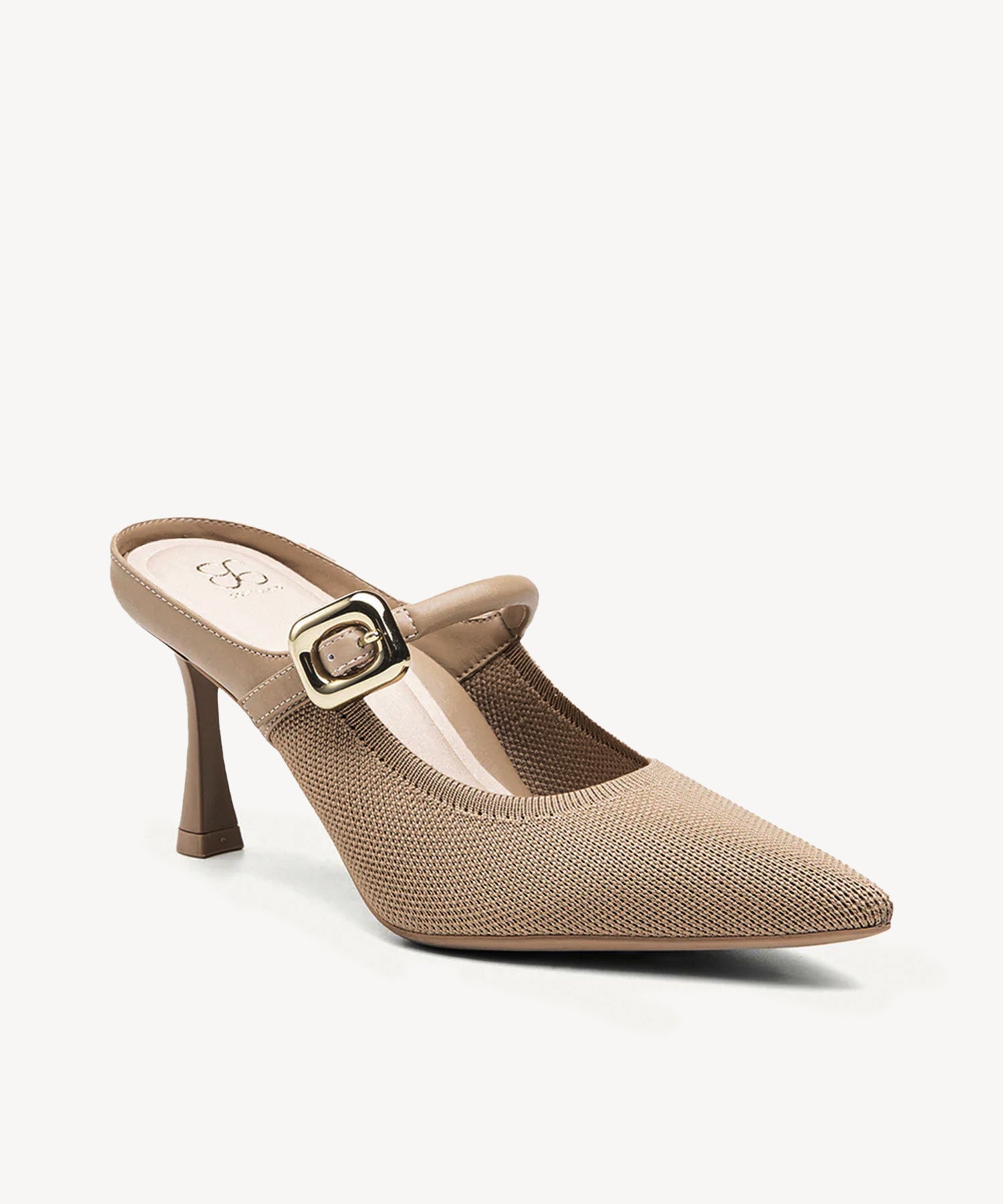 GraceLithe Pointed Toe Heeled Mules — Pro#color_apricot