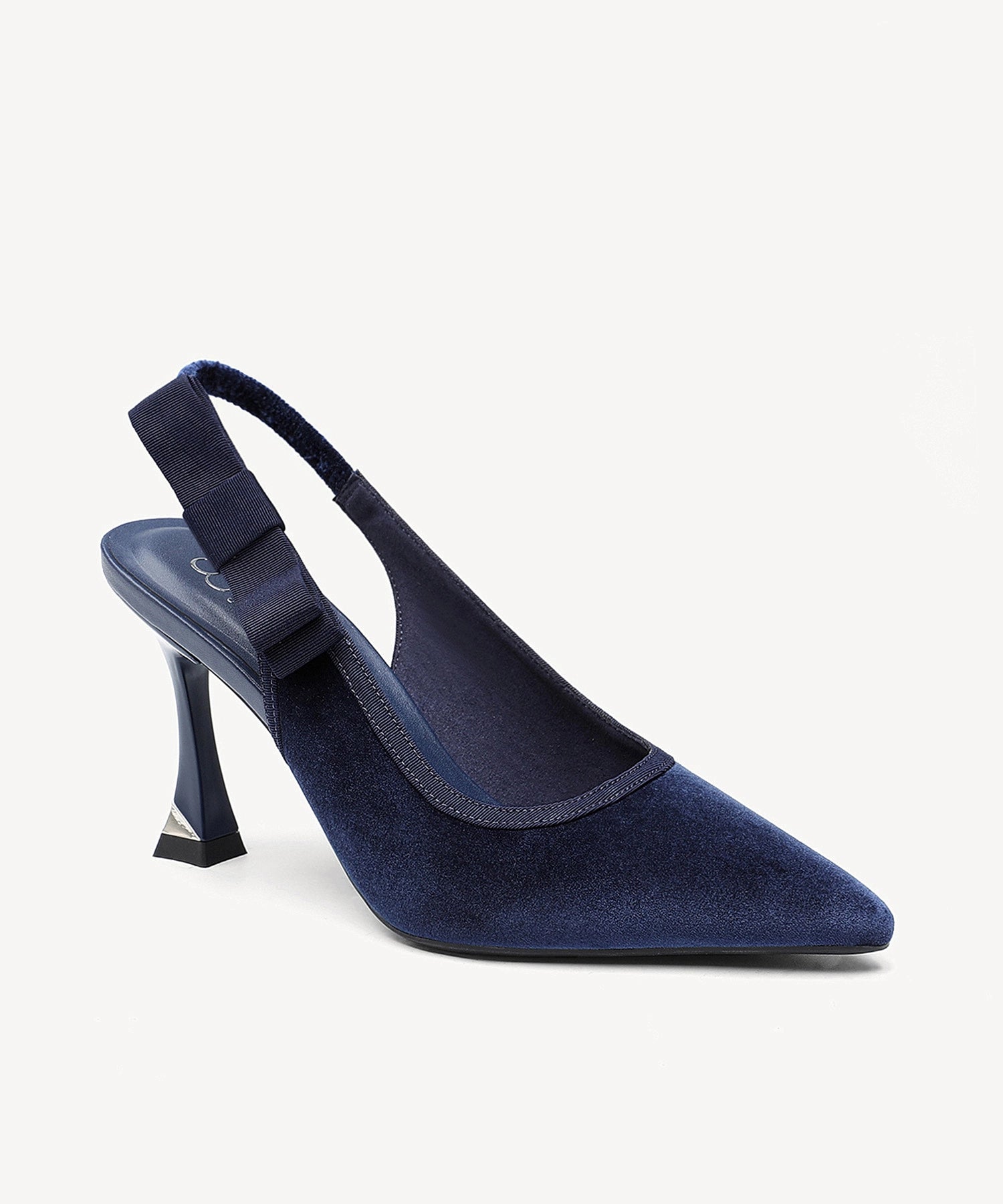 Everlush Velvet Pointed Toe Heeled Slingback